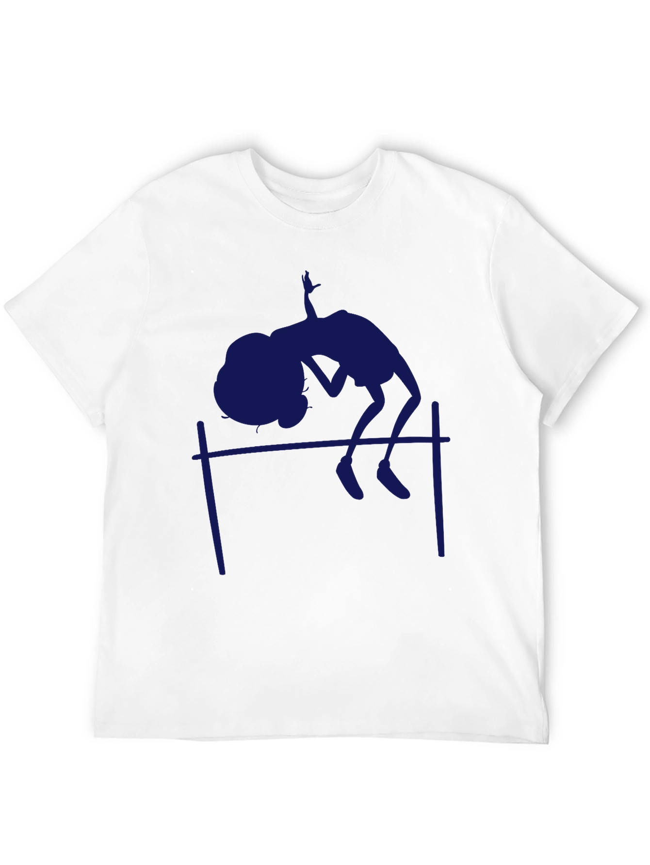 Black High Jump Graphic Tee - Athlete Silhouette T-Shirt view 12
