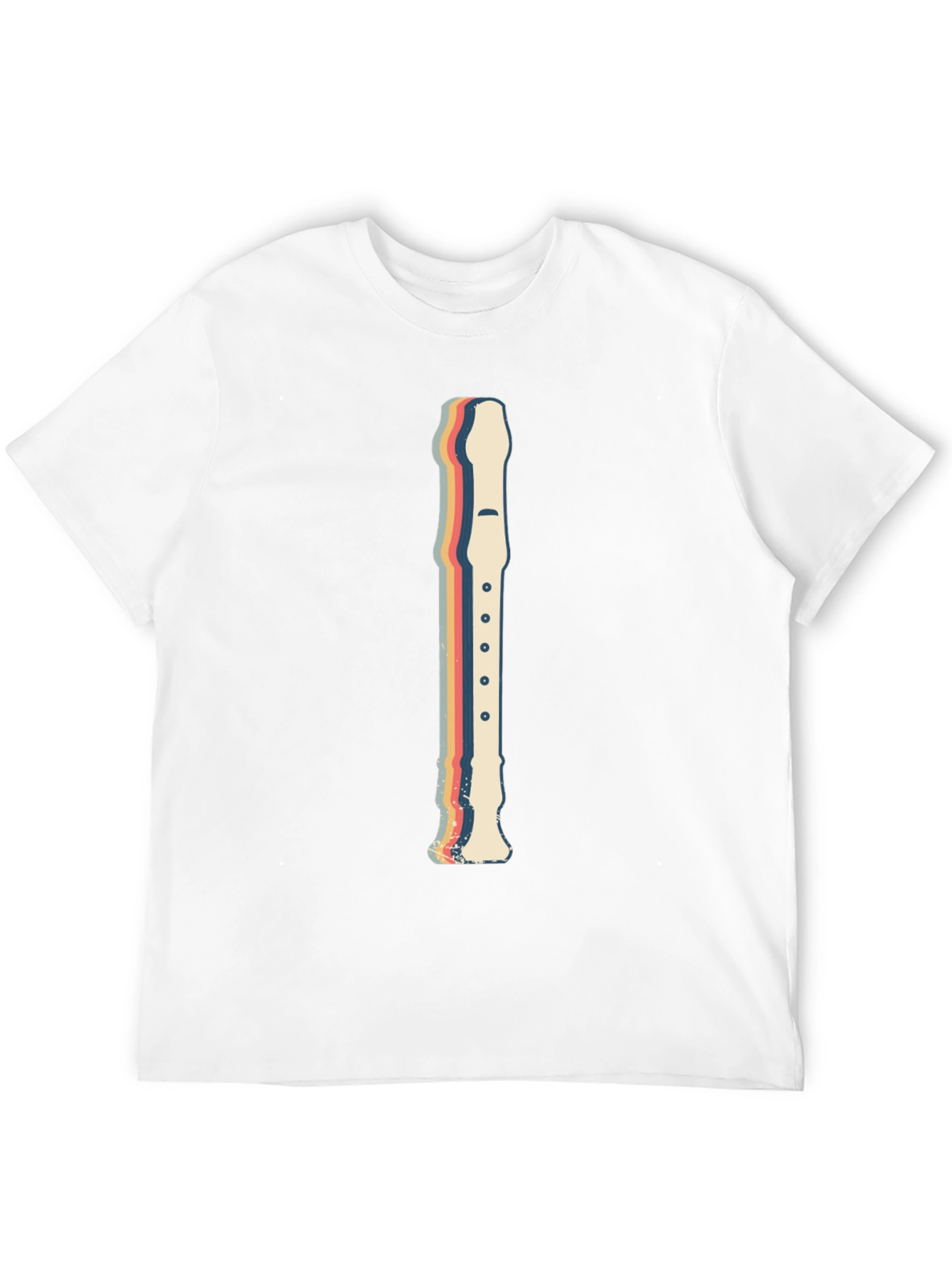 Black Retro Recorder Music T-Shirt - Black view 12