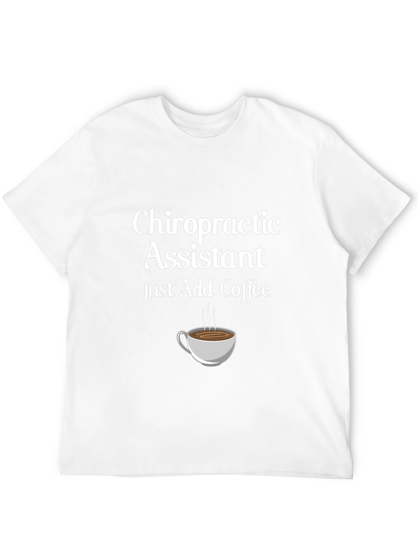 Black Chiropractic Assistant Coffee T-Shirt - Black Cotton Tee view 12