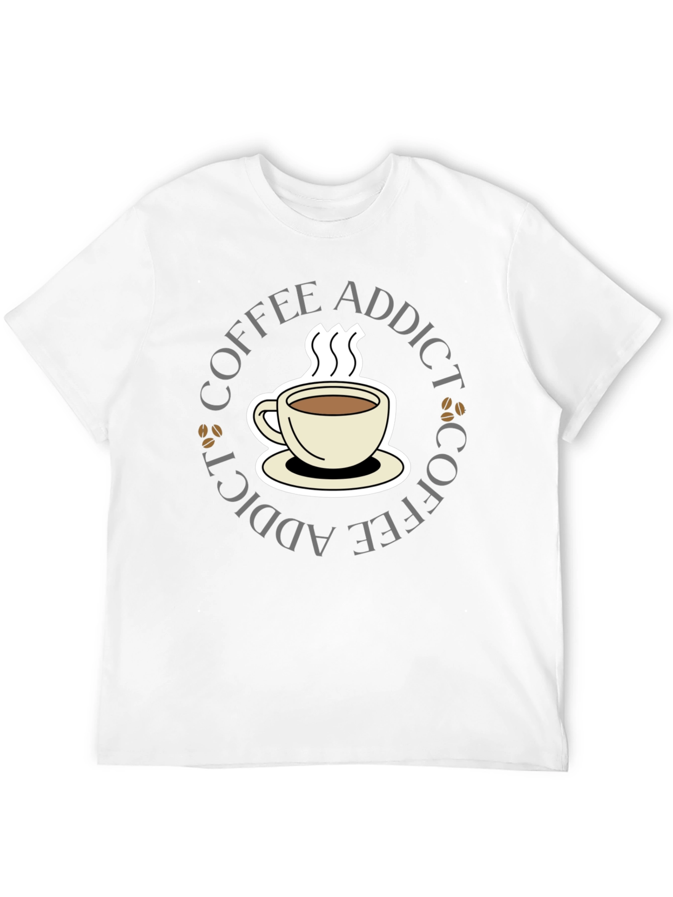 Black Coffee Addict Black T-Shirt view 12