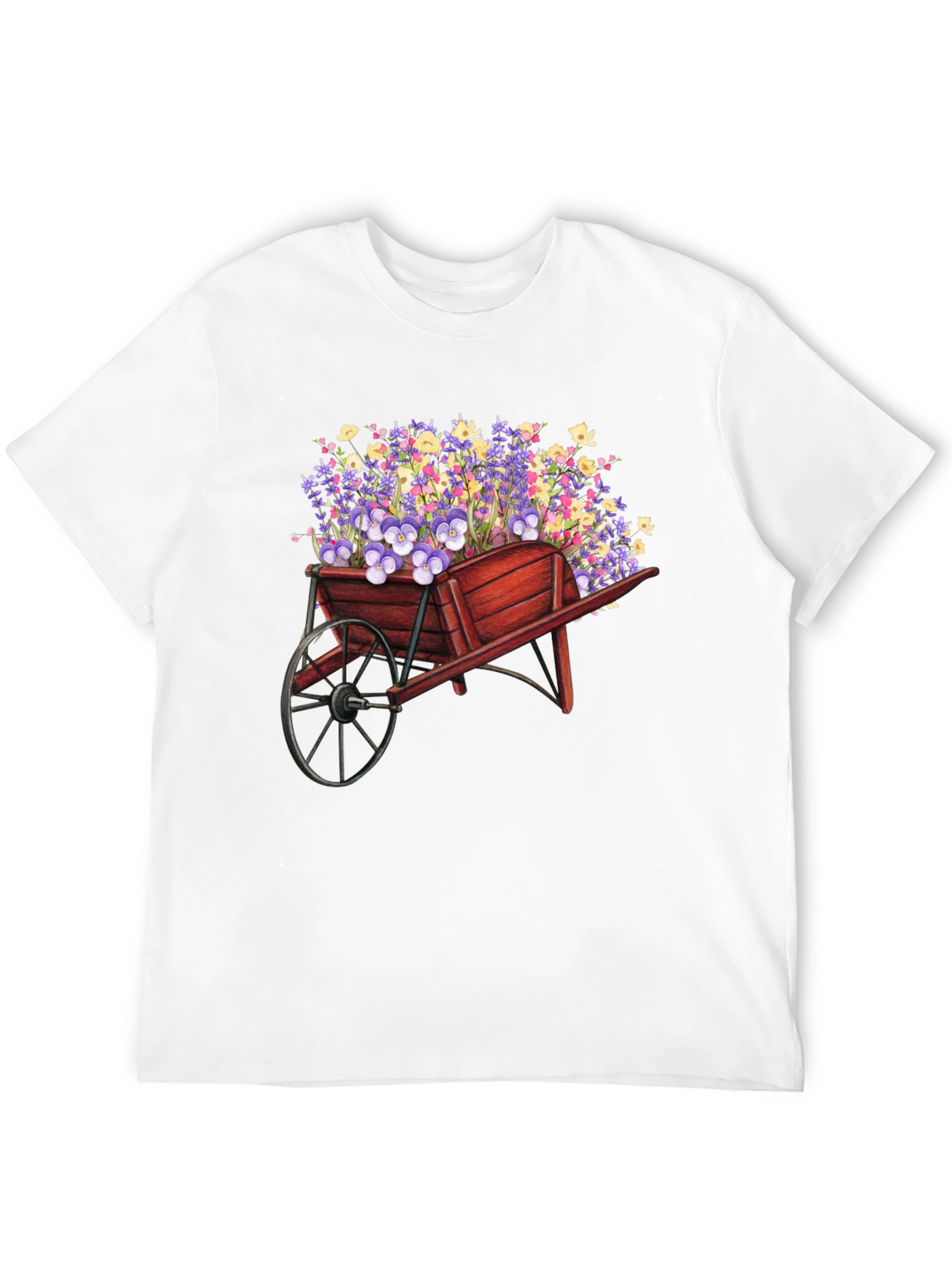 Black Floral Wheelbarrow Graphic Tee view 12