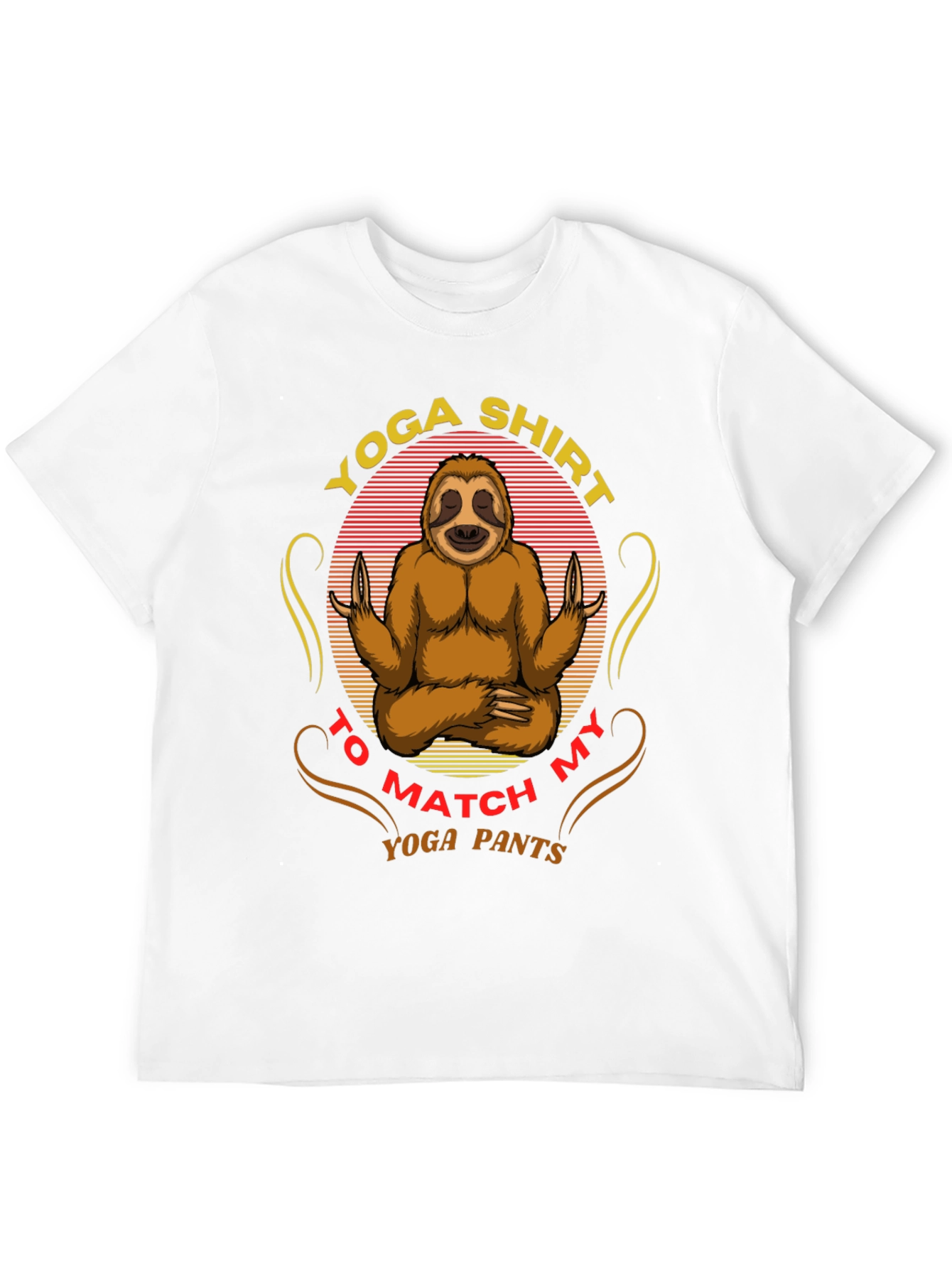 Black Yoga Sloth T-Shirt - Match Your Yoga Pants! view 12