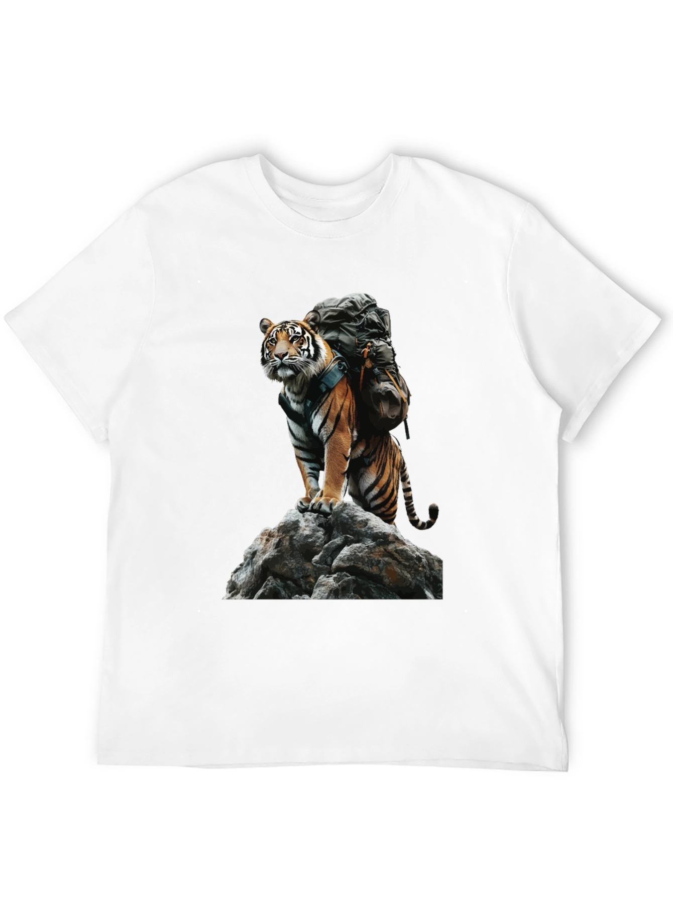 Black Tiger on Rock Graphic Tee view 12