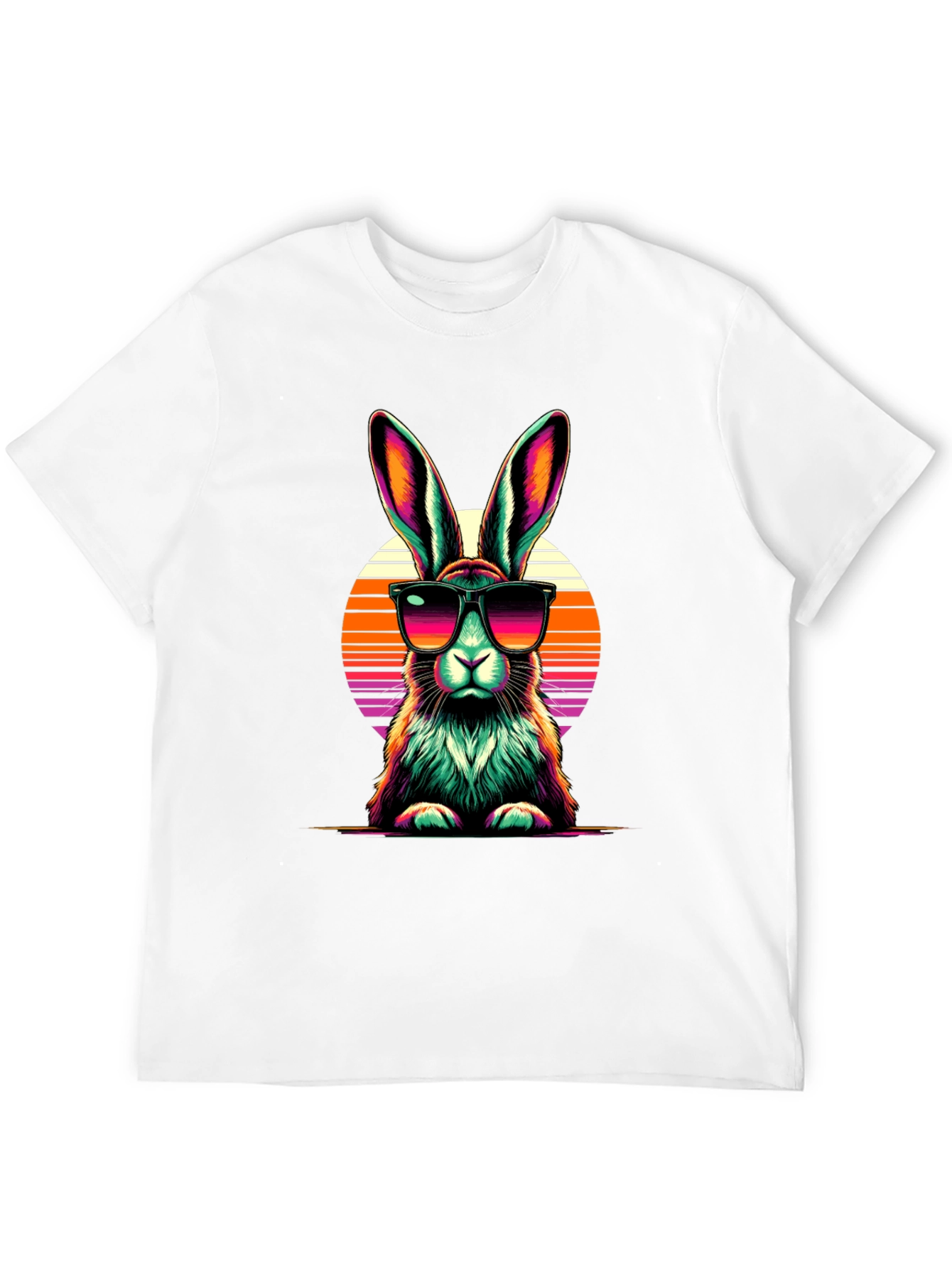 Black Retro Rabbit Graphic Tee view 12