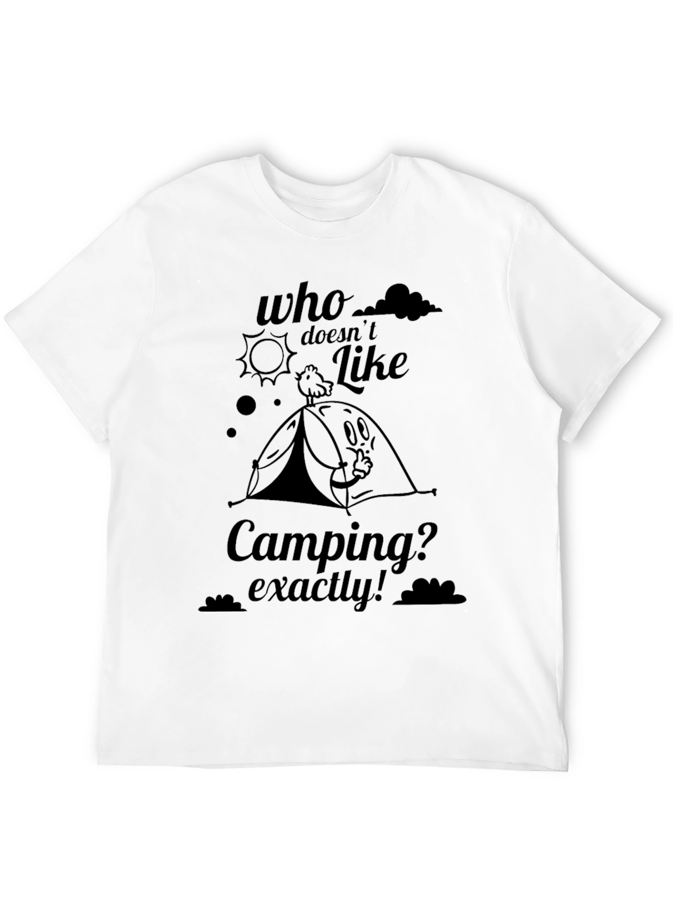 Black Camping Graphic Tee - Who Doesn't Like Camping? view 12