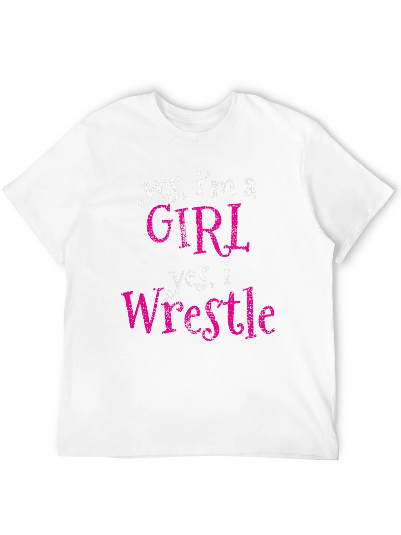 Girl Wrestler Graphic Tee - Yes, I'm A Girl! Women's Wrestling Shirt - 12