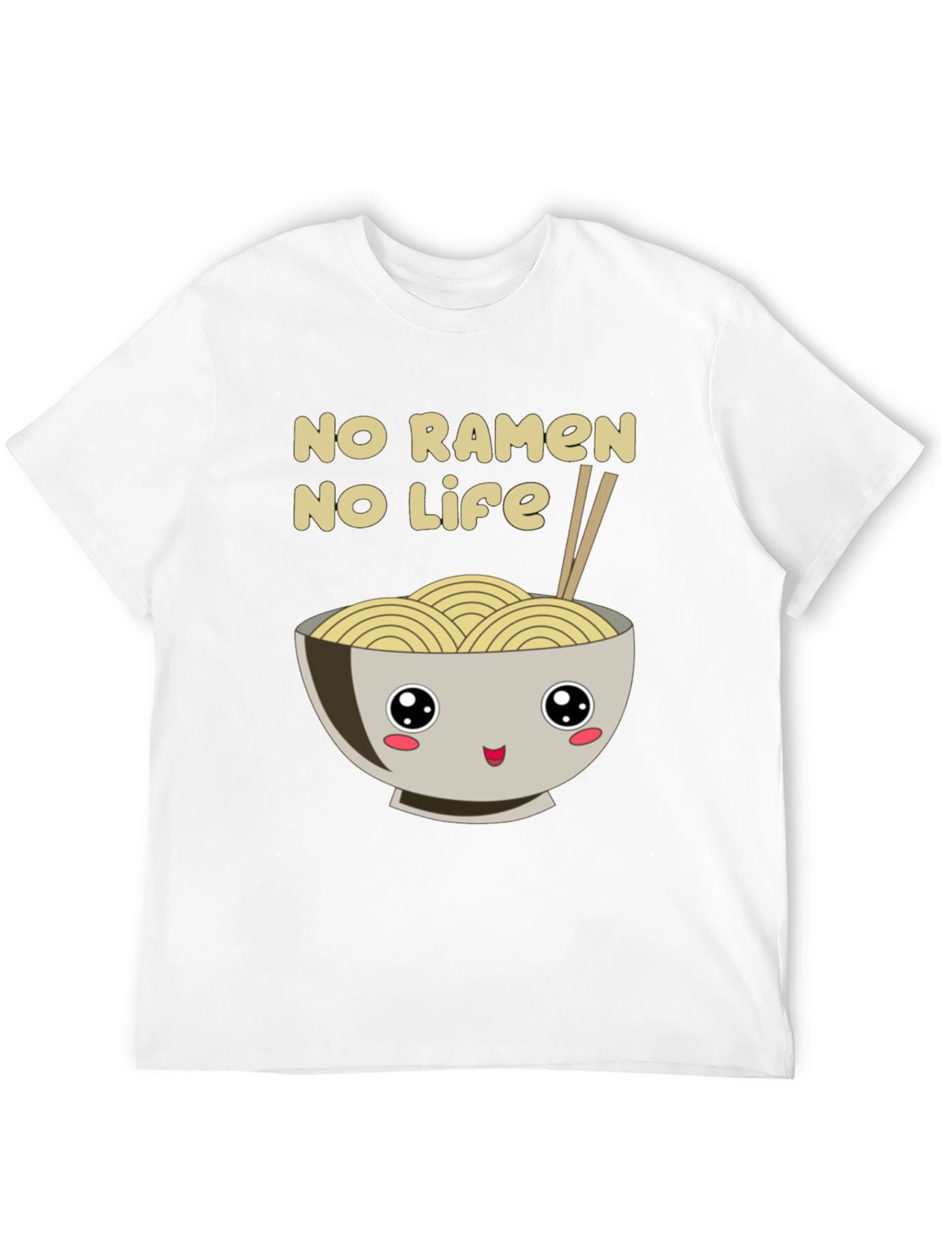 Black No Ramen No Life Black T-Shirt view 12