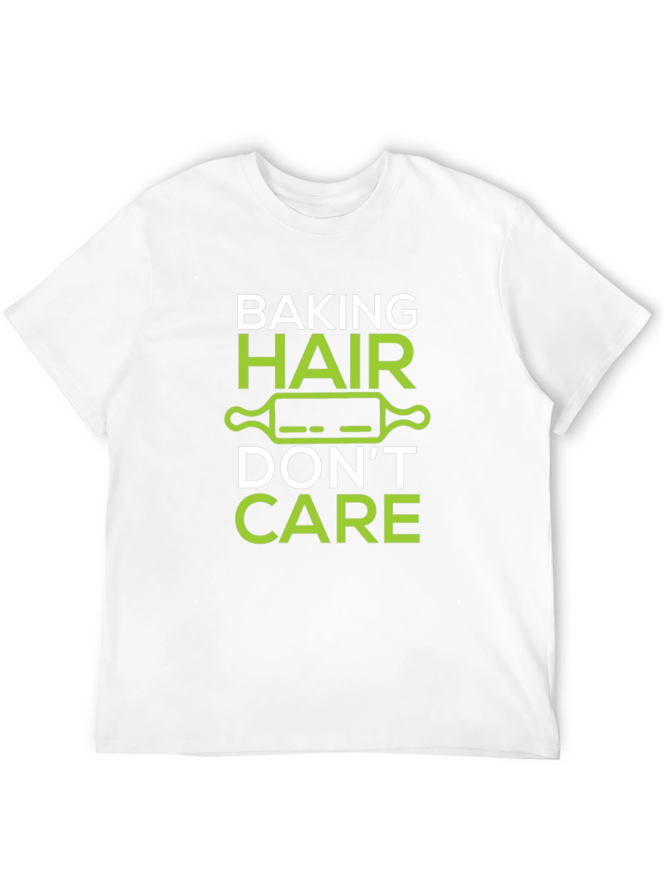 Black Baking Hair Don't Care T-Shirt - Funny Baker Tee view 12