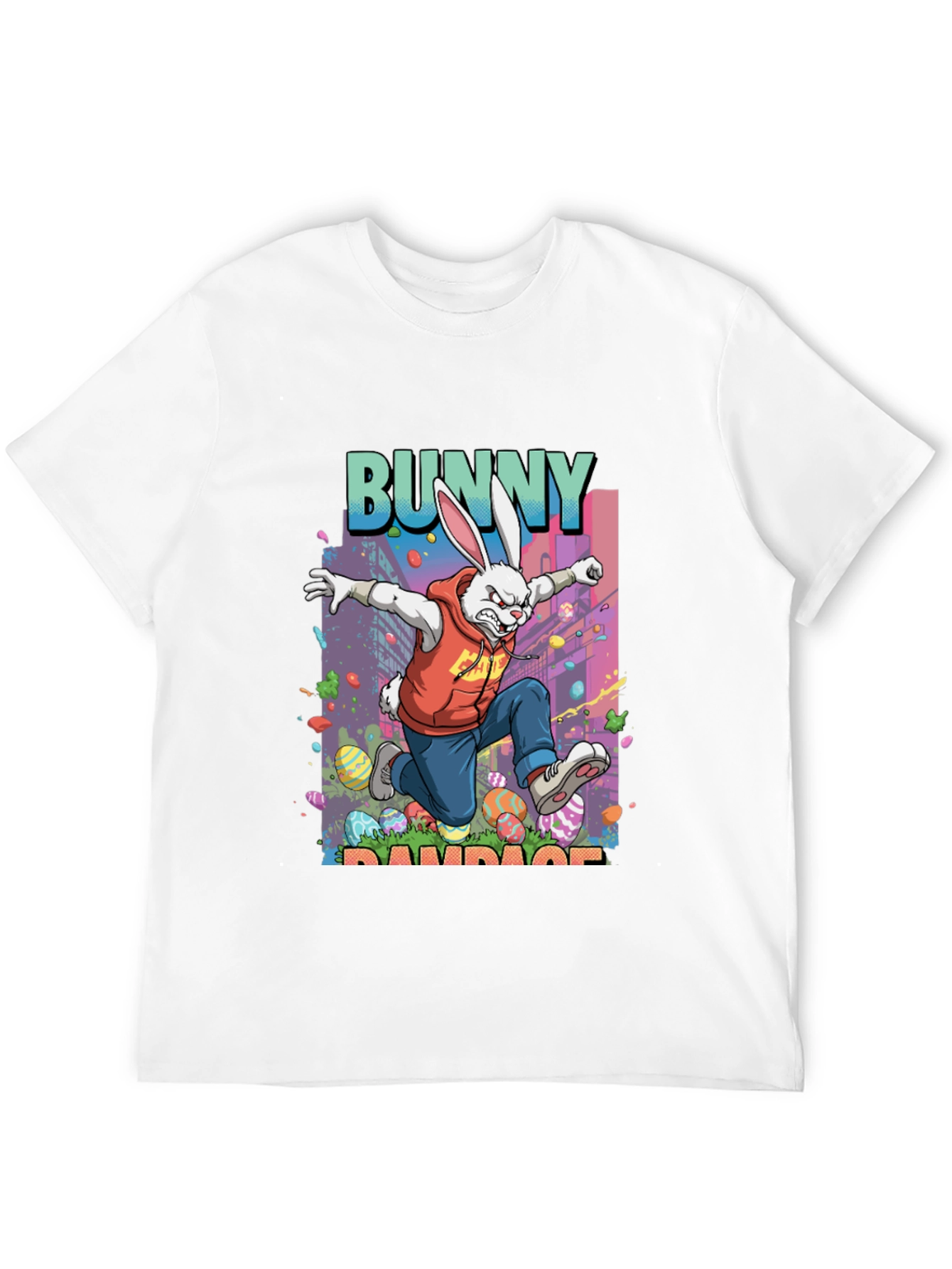 Black Bunny Rampage Graphic Tee - Easter Apparel view 12