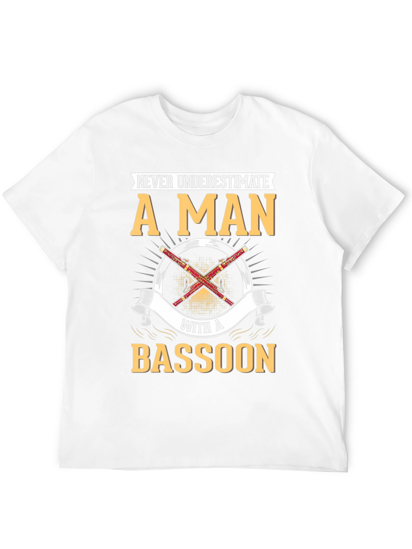 Black Bassoon Player T-Shirt - Never Underestimate A Man view 12
