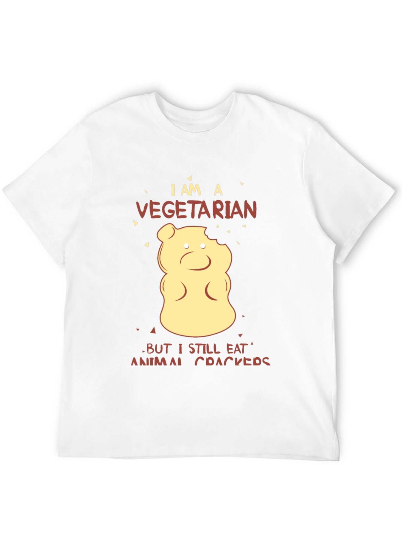 Black Vegetarian Animal Cracker T-Shirt view 12