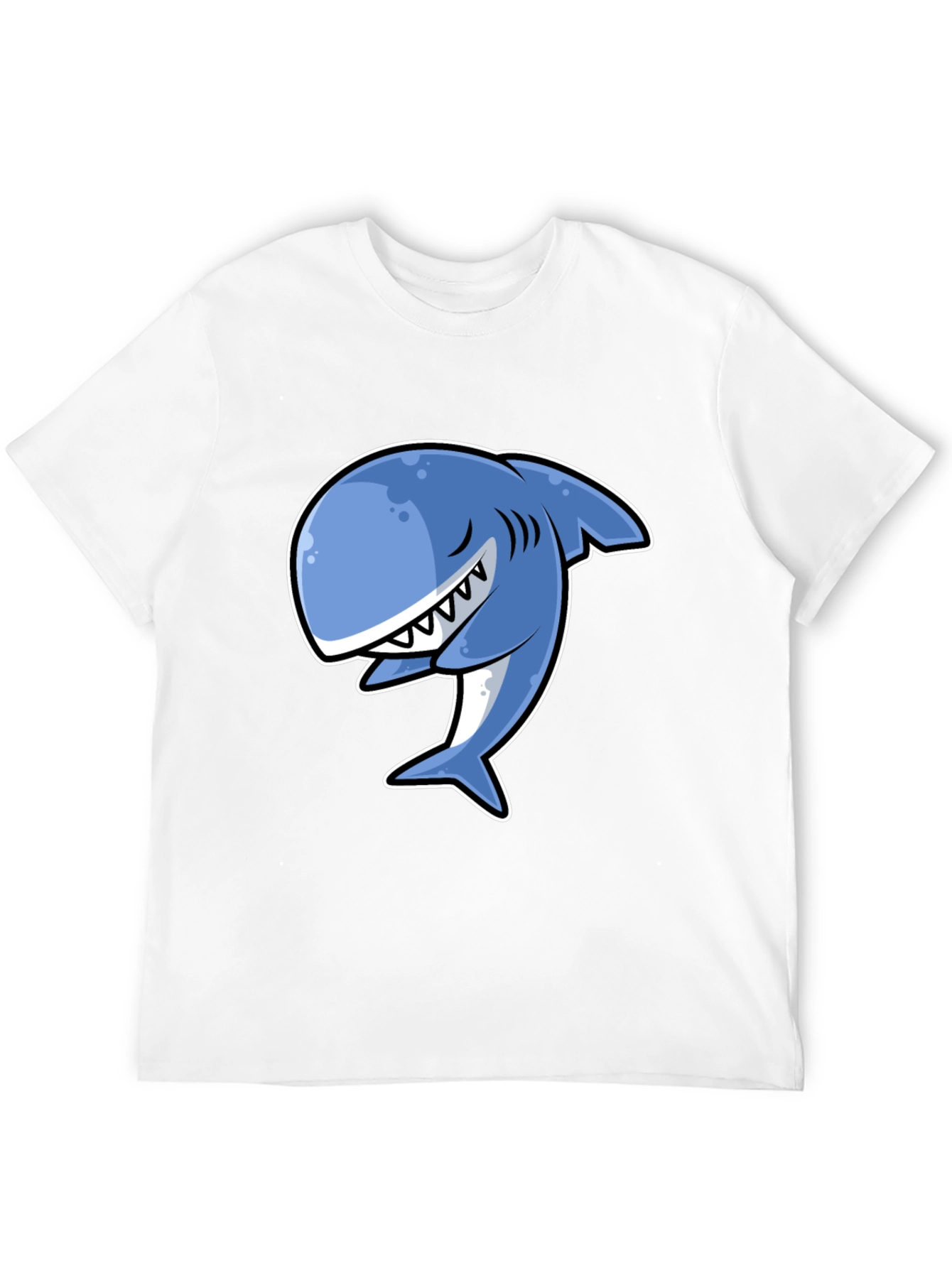 Black Cartoon Shark Graphic T-Shirt - Stylish Black Tee view 12