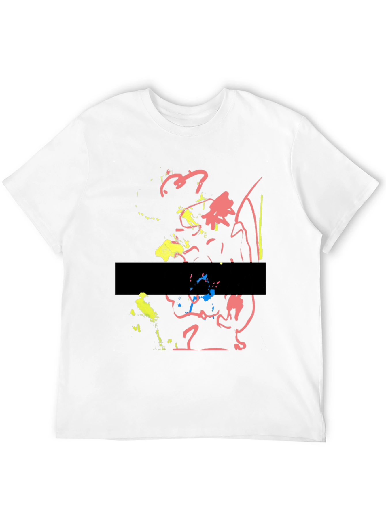 Black Abstract Art Black T-Shirt view 12