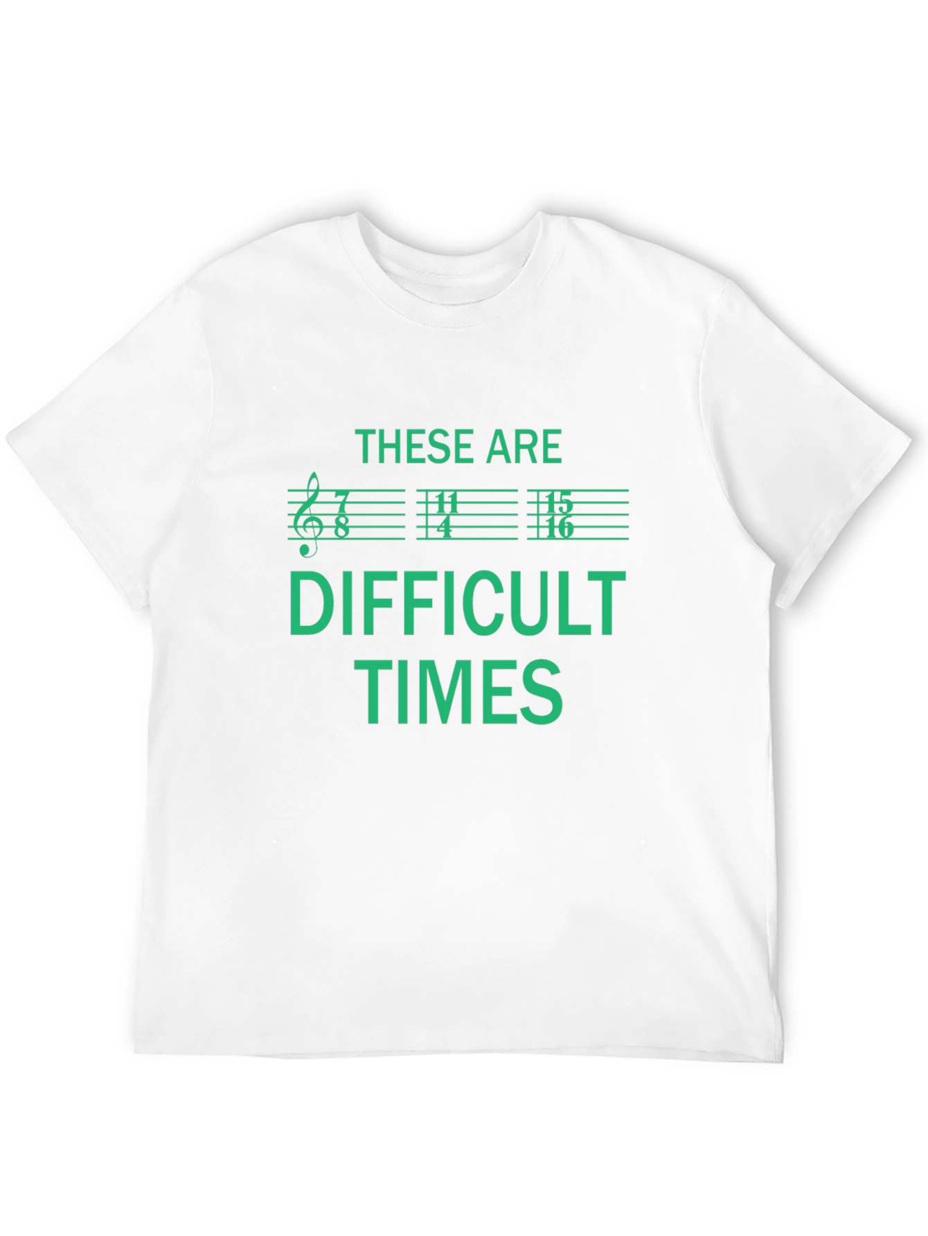 Black Difficult Times Music Note T-Shirt view 12