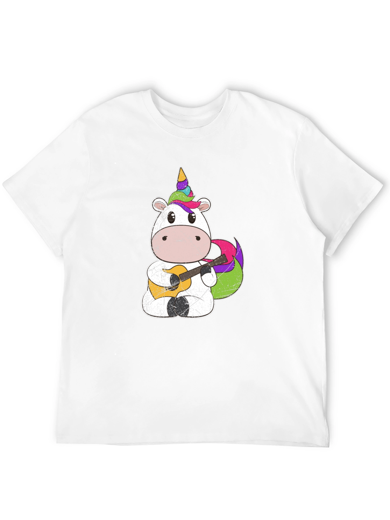 Unicorn Guitarist Graphic Tee - Men's Black T-Shirt - 12