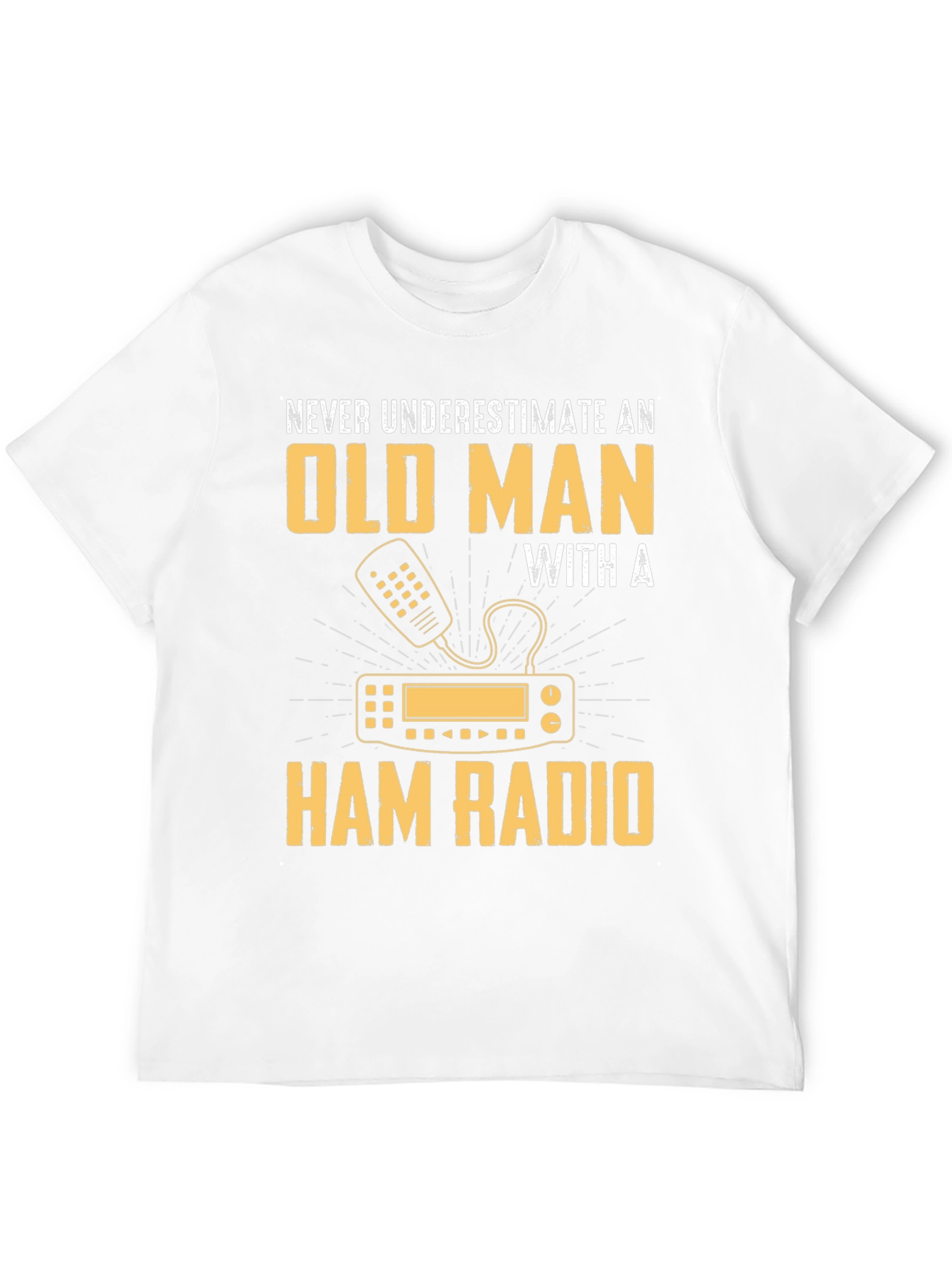 Black Ham Radio Old Man T-Shirt - Never Underestimate! view 12