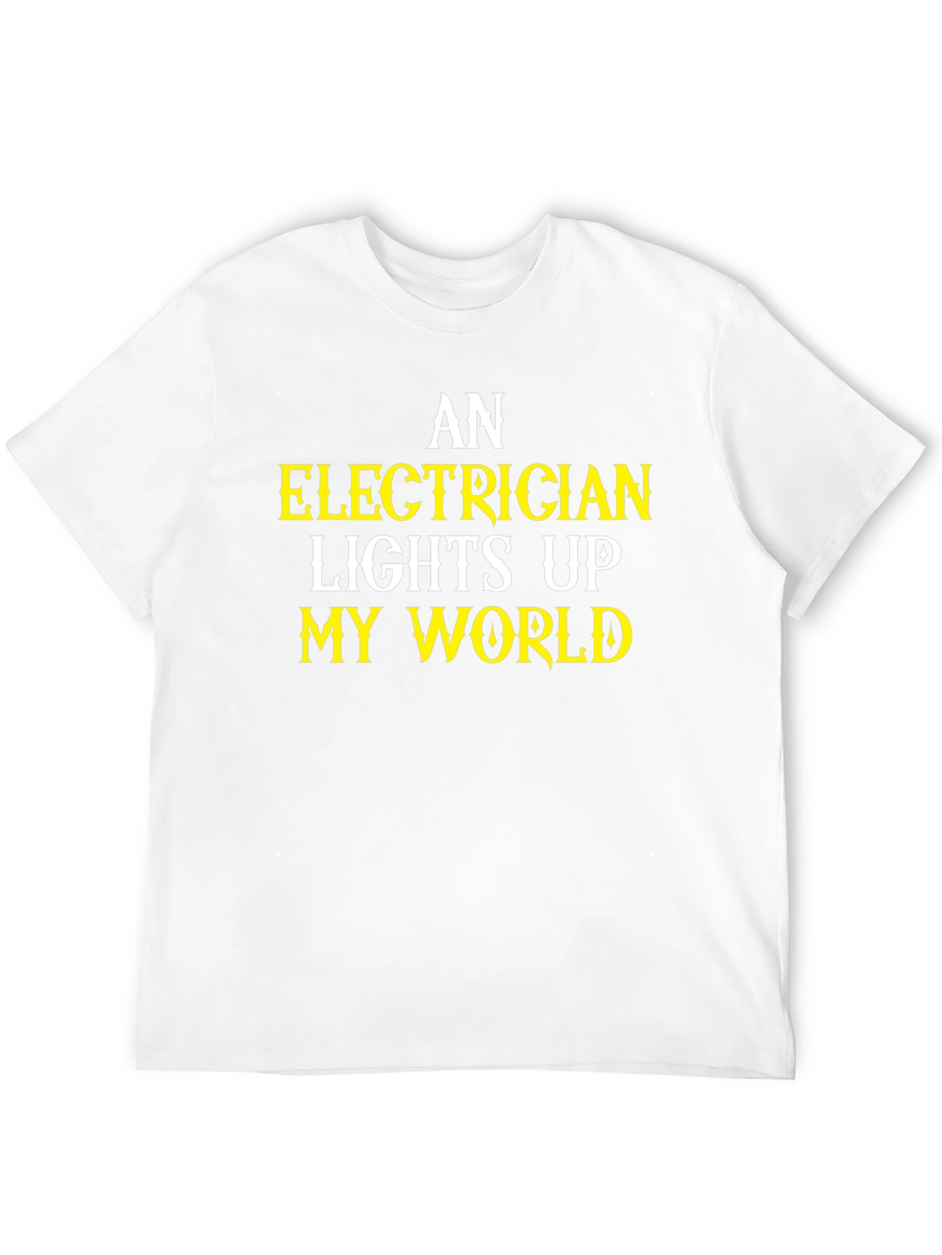 Black Electrician Lights Up My World T-Shirt view 12