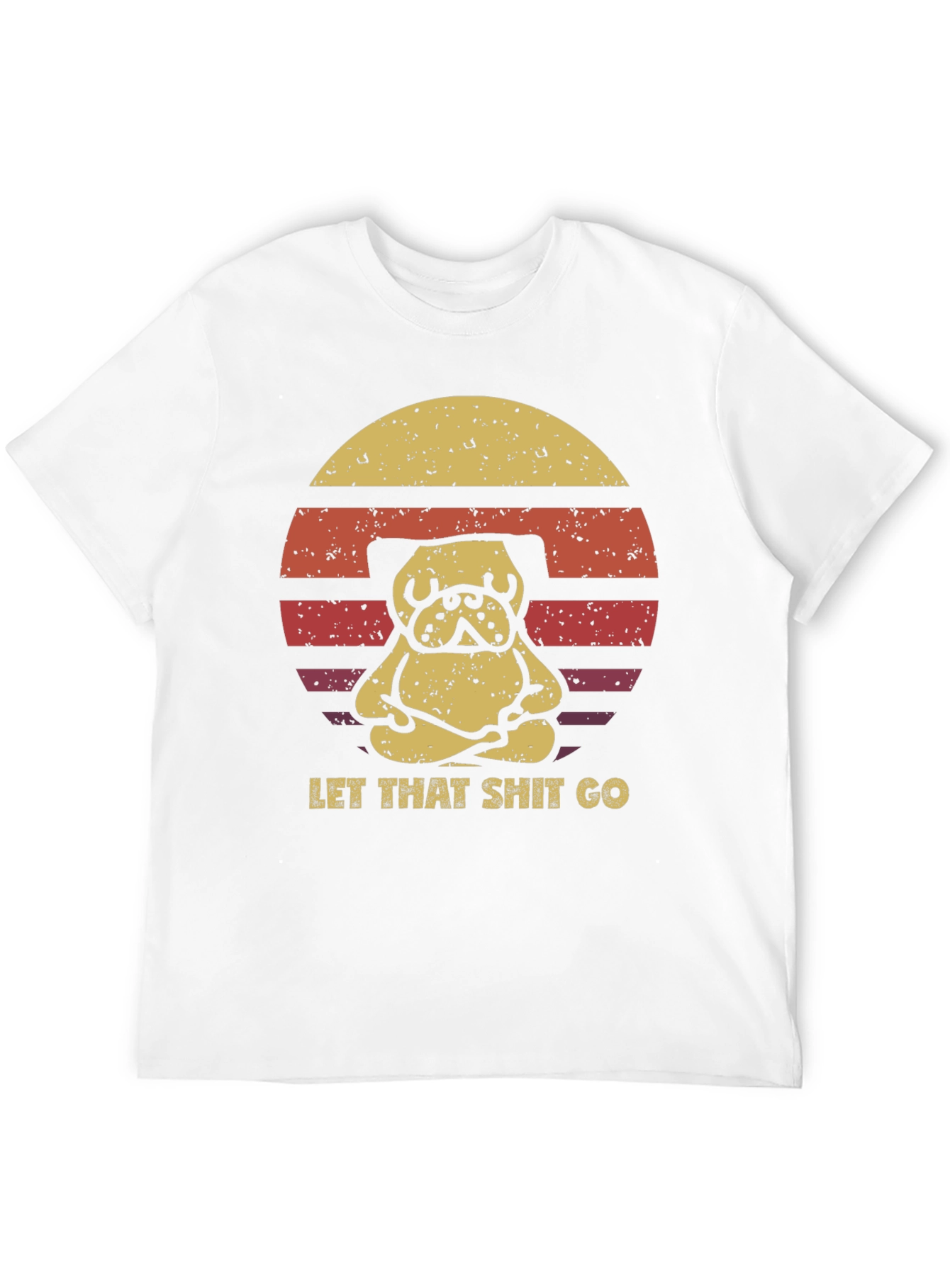 Black Zen Pug T-Shirt - Let That Shit Go view 12