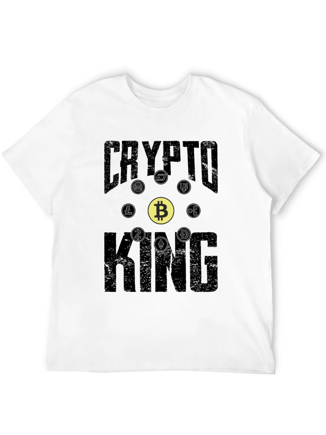 Black Crypto King Graphic Tee - Bitcoin & Altcoins view 12