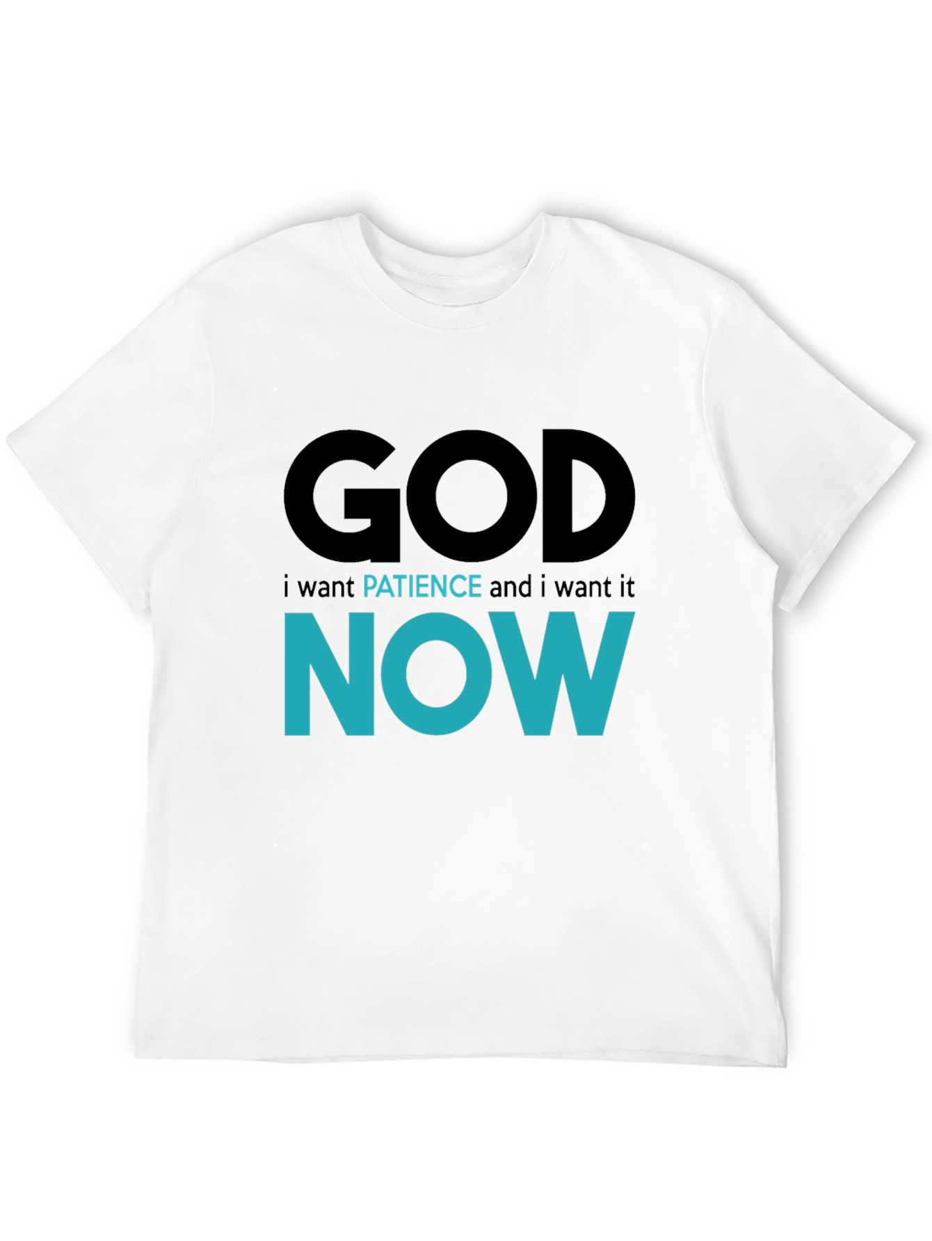 Black God Patience Now Graphic Tee - Soft Cotton T-Shirt view 12
