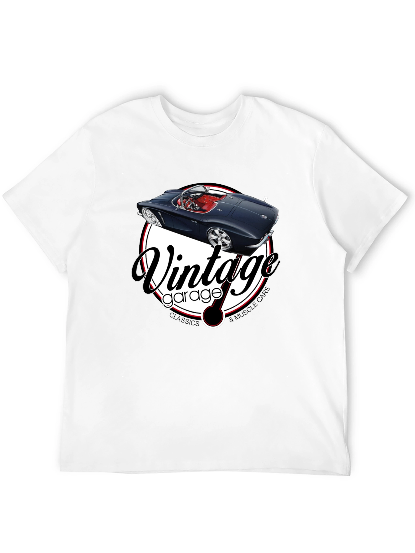 Black Vintage Garage Muscle Car T-Shirt view 12