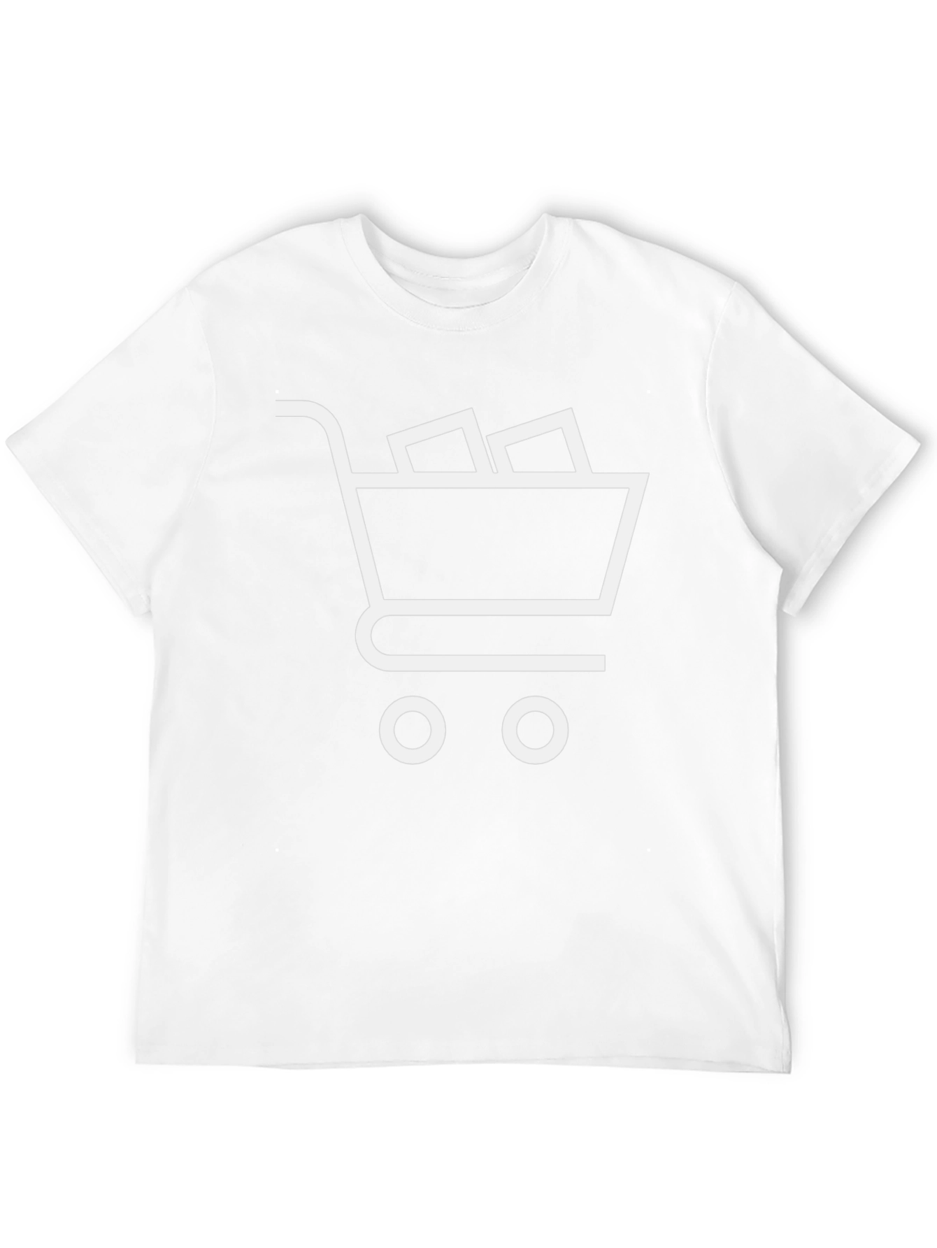 Black Shopping Cart Graphic T-Shirt - Modern Black Tee view 12