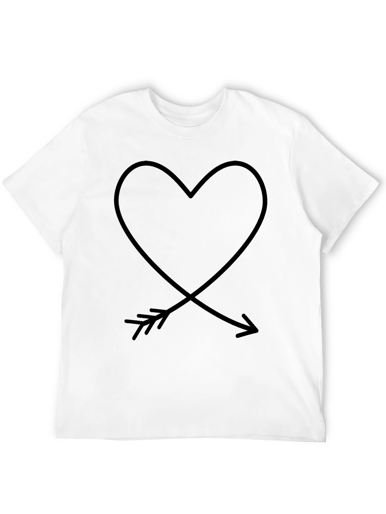 Black Heart & Arrow Graphic Black T-Shirt view 12