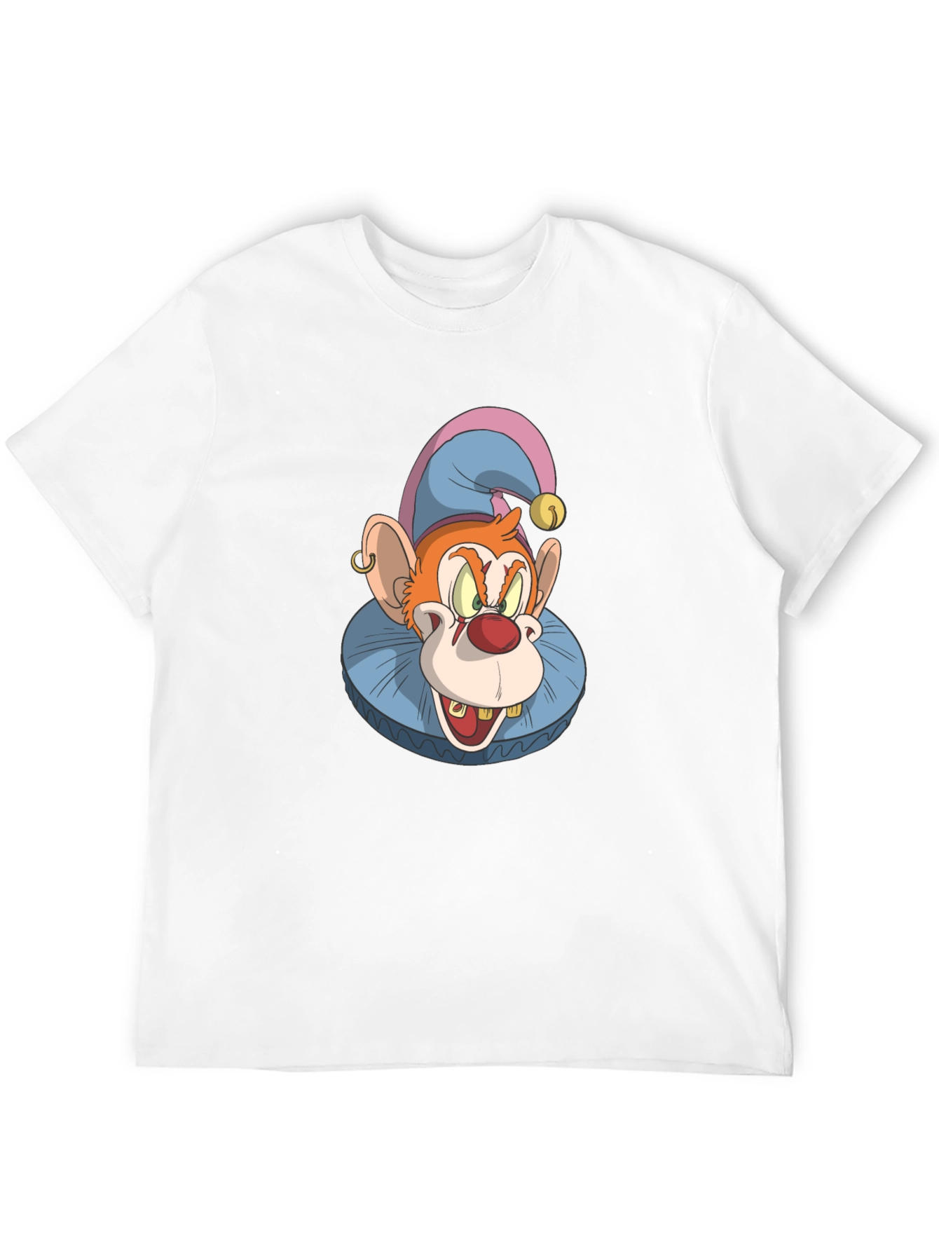 Black Clown Monkey Graphic Tee - Black Cotton T-Shirt view 12