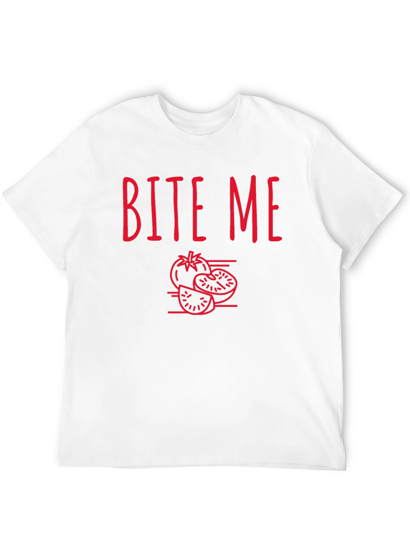 Bite Me Tomato Graphic T-Shirt - Casual Tee - 12