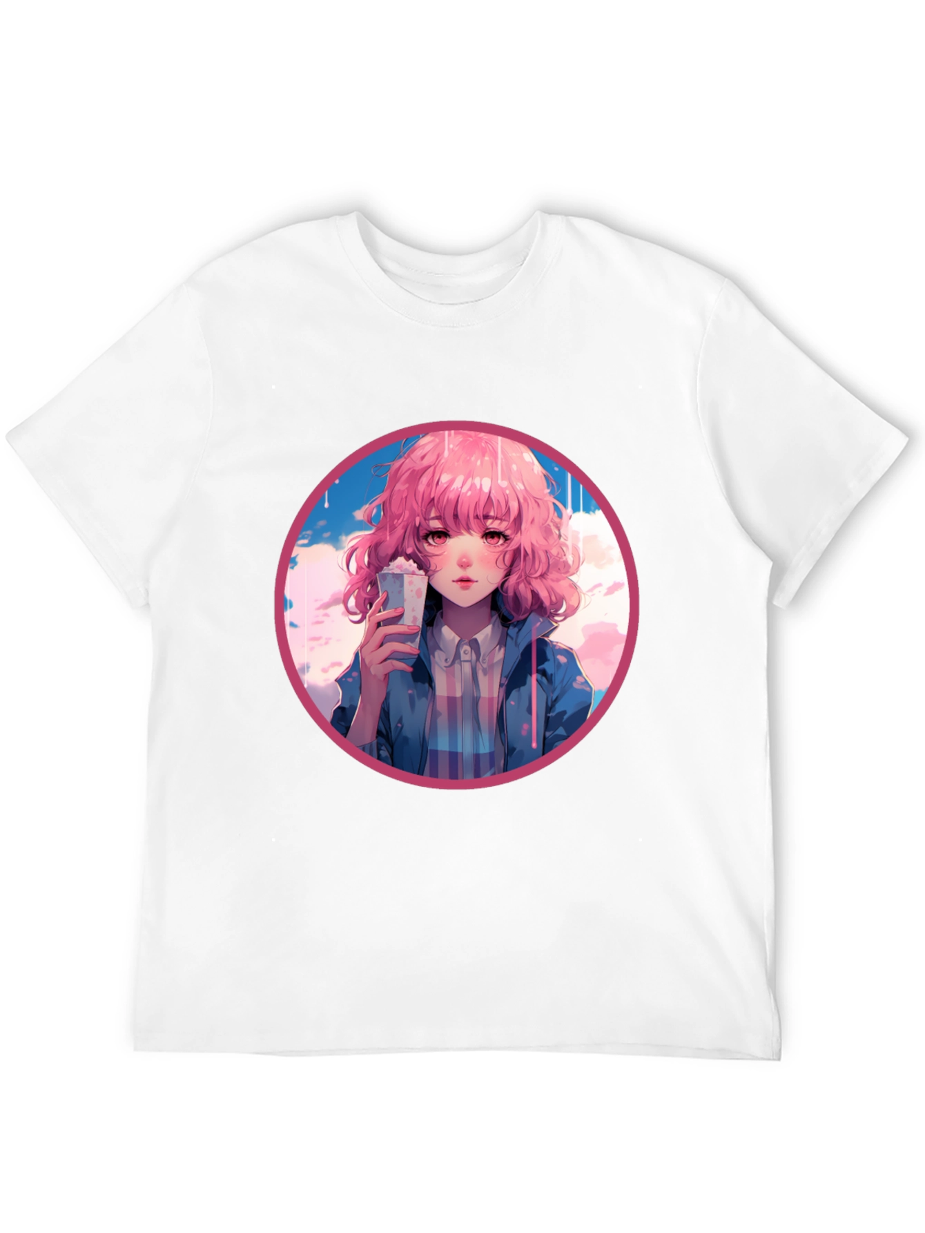 Black Anime Girl Graphic Tee - Stylish and Unique Design view 12