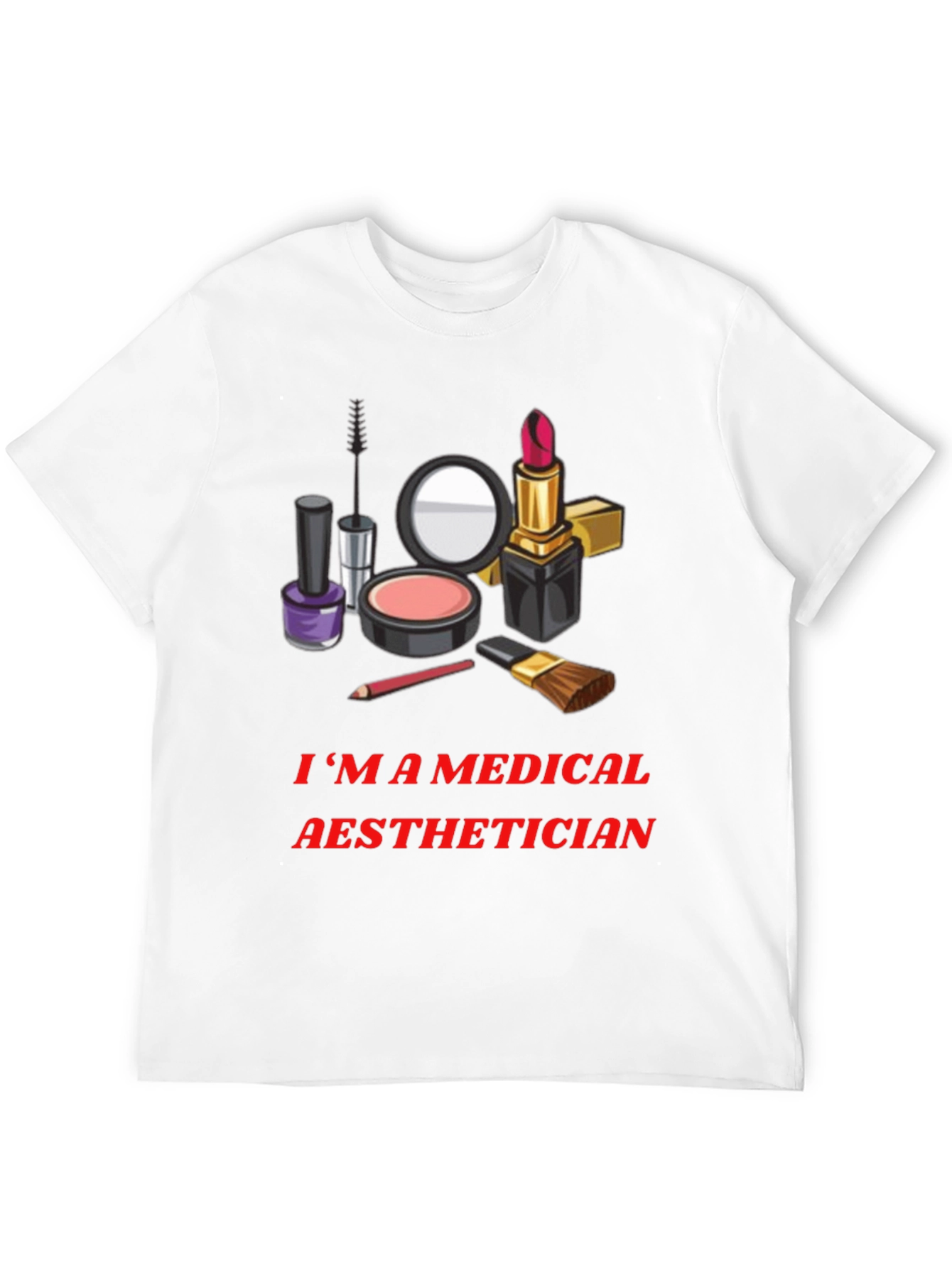 Black Medical Aesthetician T-Shirt - Makeup Artist Graphic Tee view 12