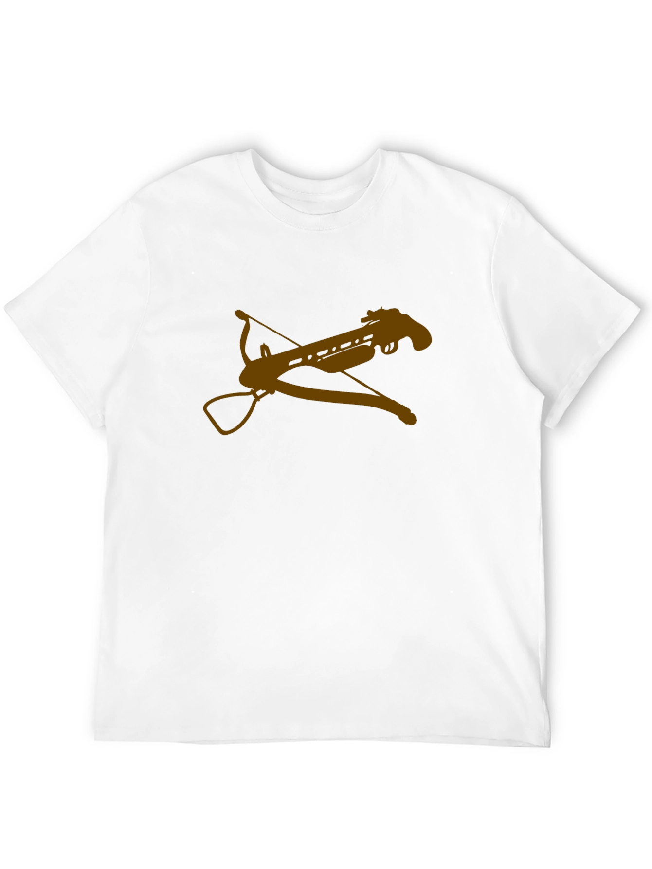 Black Men's Black T-Shirt with Crossbow Graphic view 12