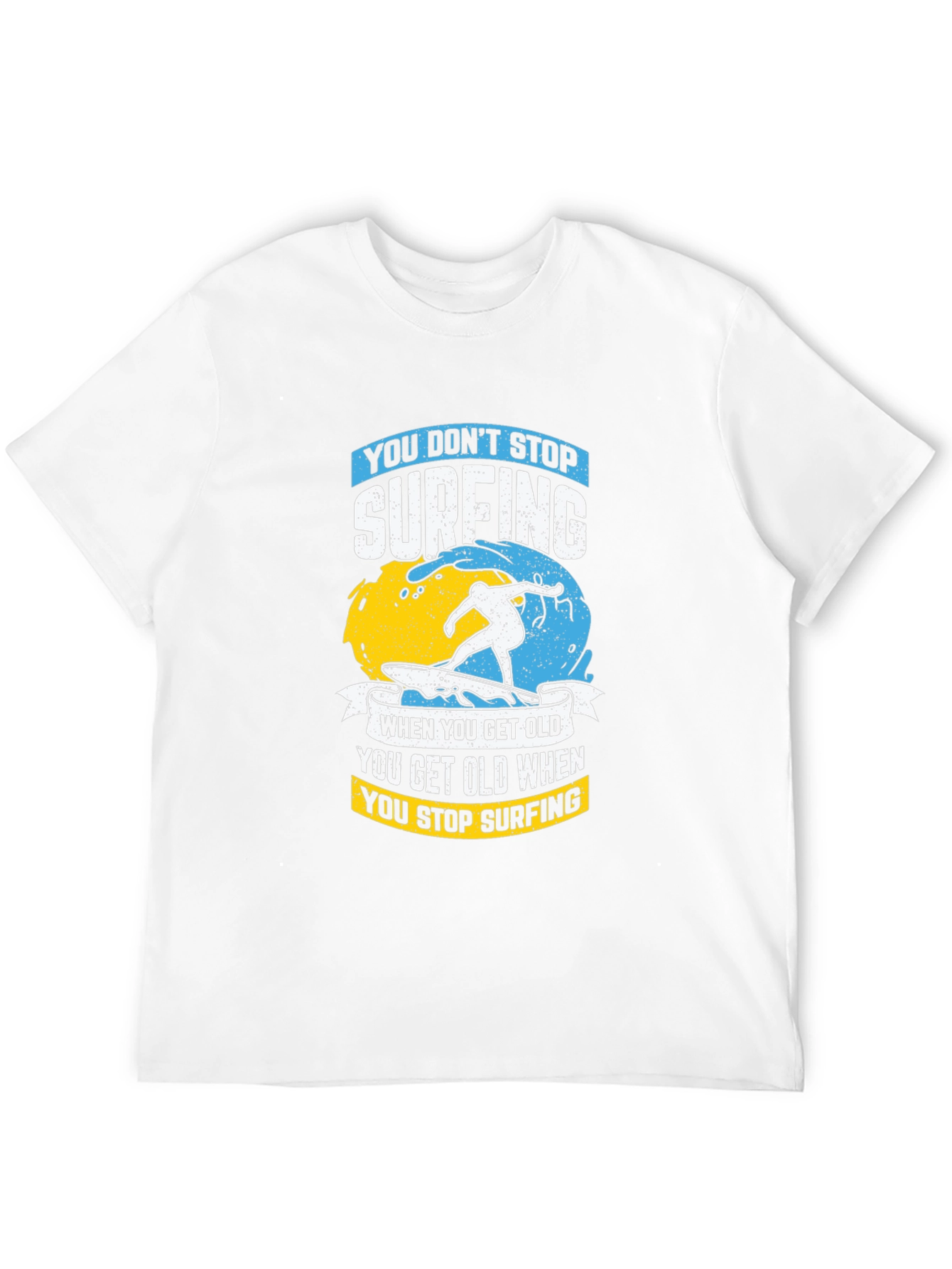 Black Surfing Graphic T-Shirt - Never Stop Surfing! view 12