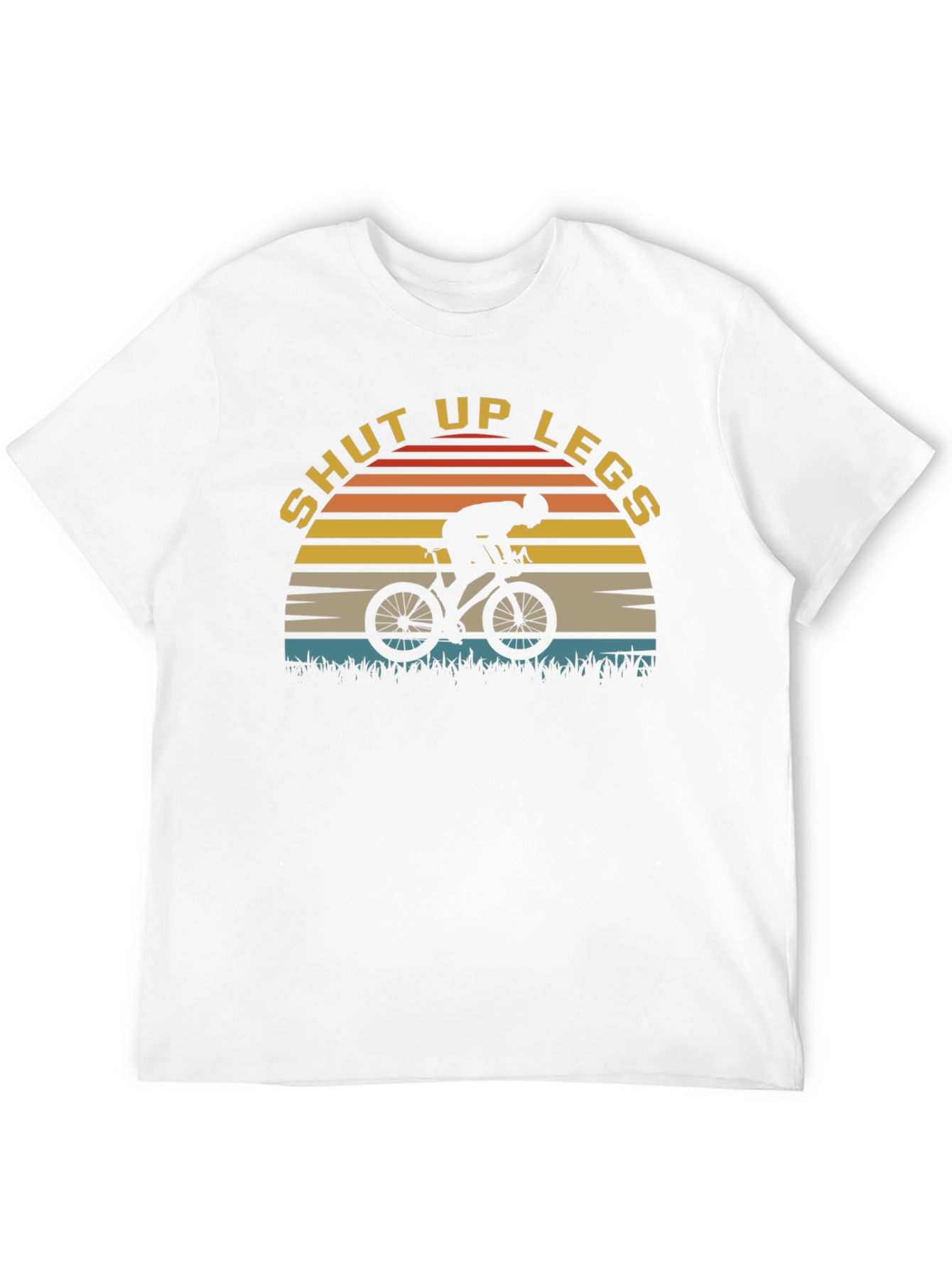 Black Shut Up Legs Cycling T-Shirt - Retro Style Cyclist Tee view 12