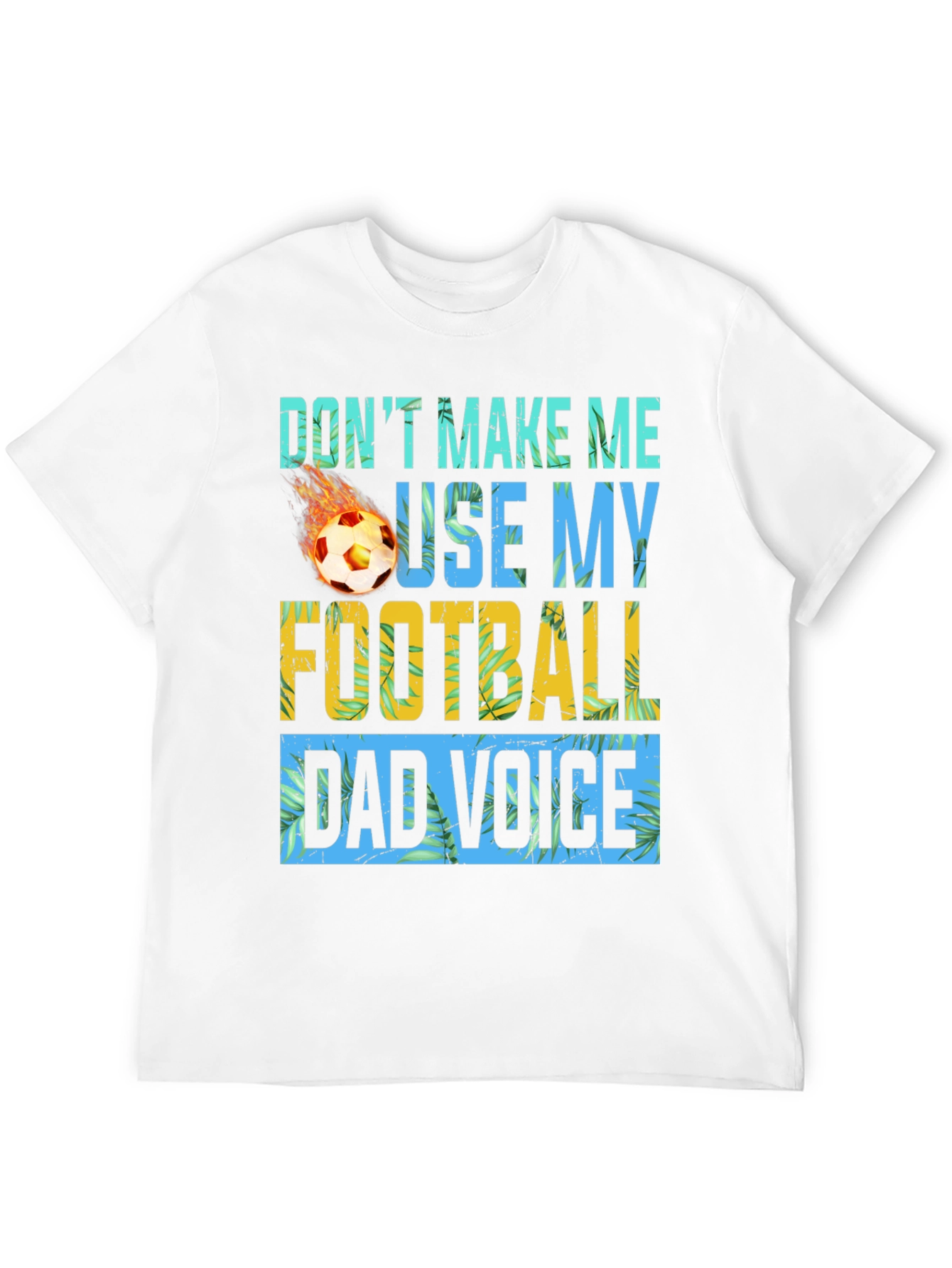 Black Funny Football Dad Voice Graphic T-Shirt view 12