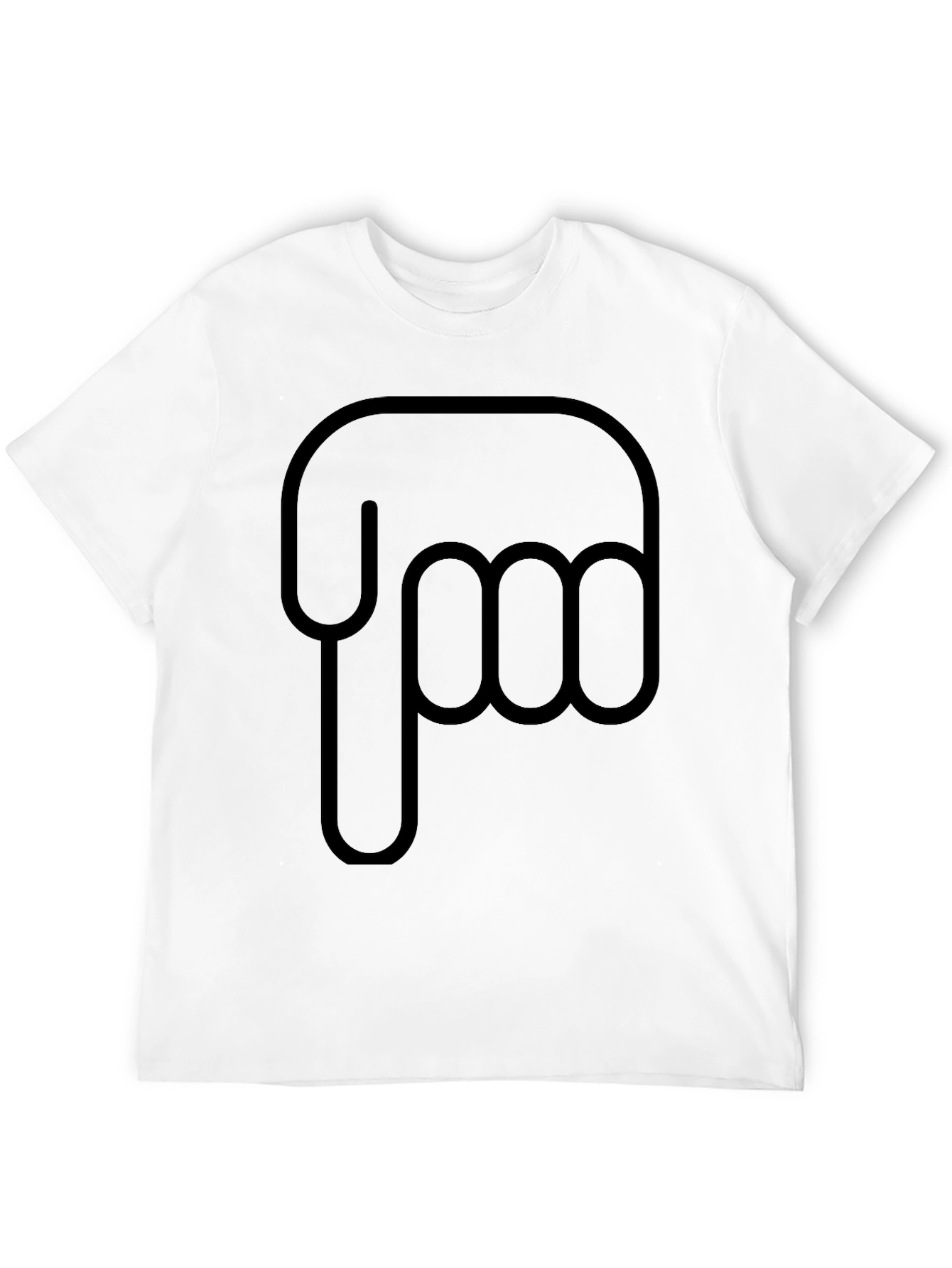 Black Pointing Finger Graphic Black T-Shirt view 12