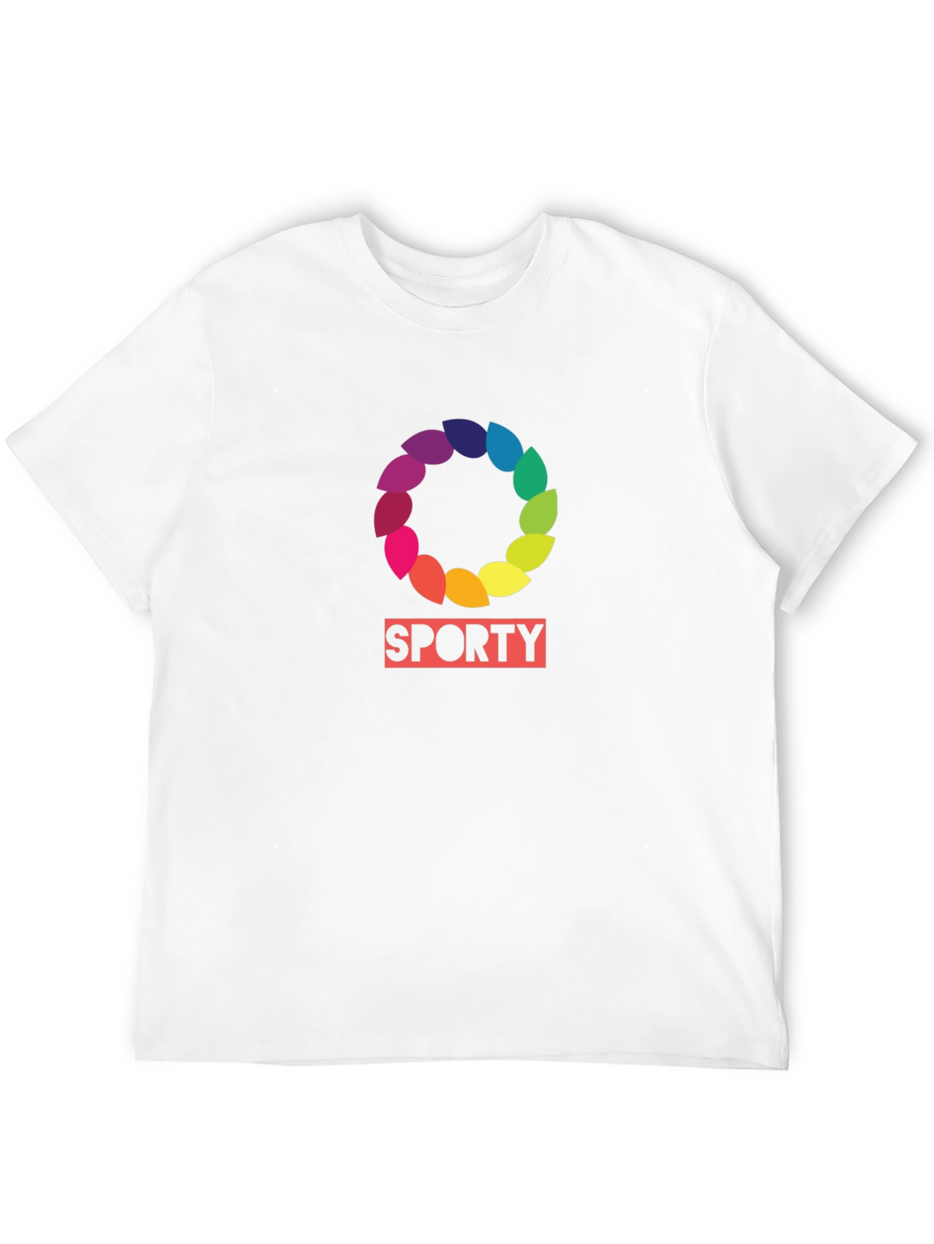 Black Sporty Rainbow Wreath T-Shirt view 12