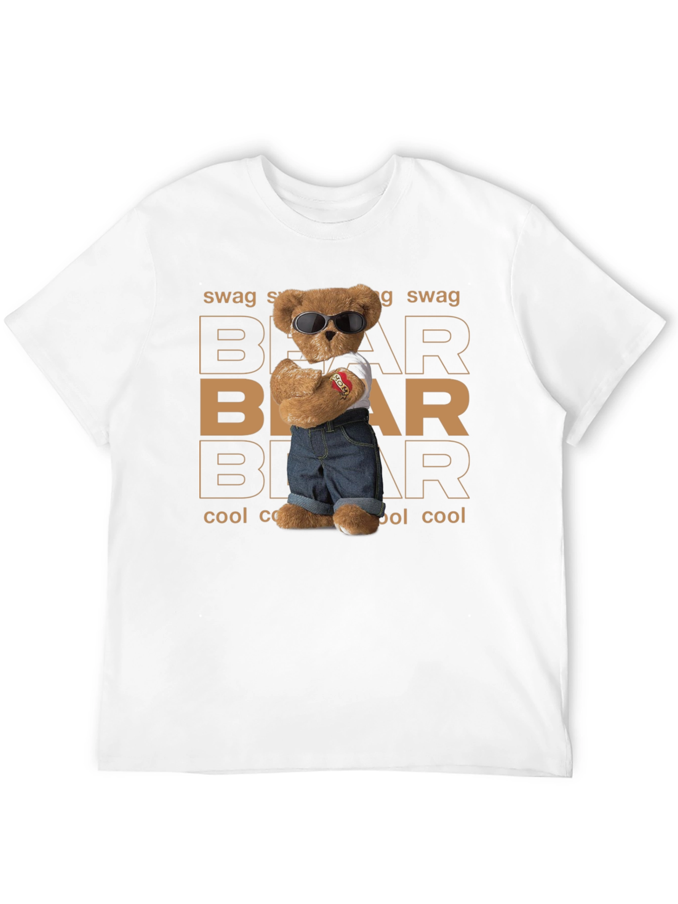 Black Cool Bear Swag Graphic Tee view 12