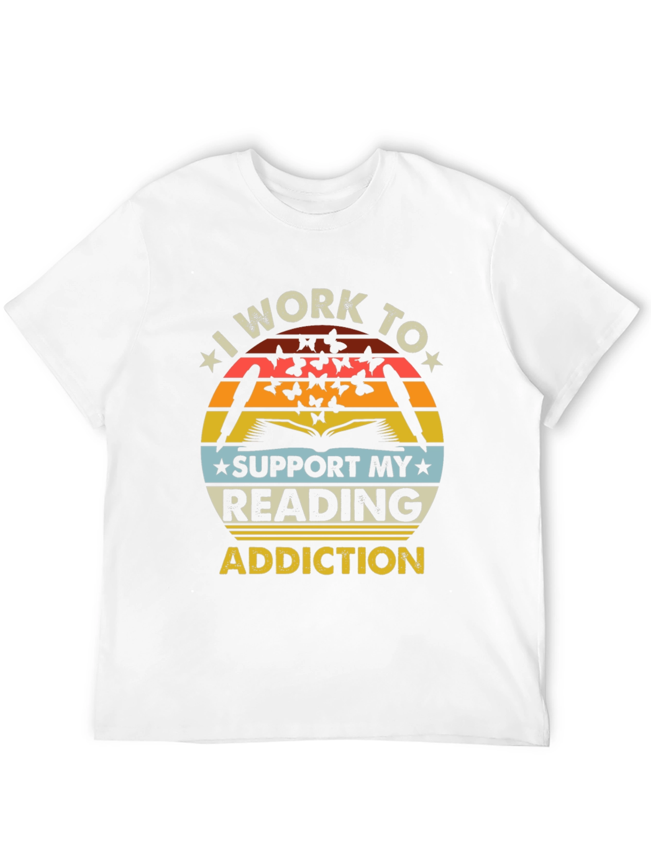 Black Reading Addiction T-Shirt - Book Lover Tee view 12