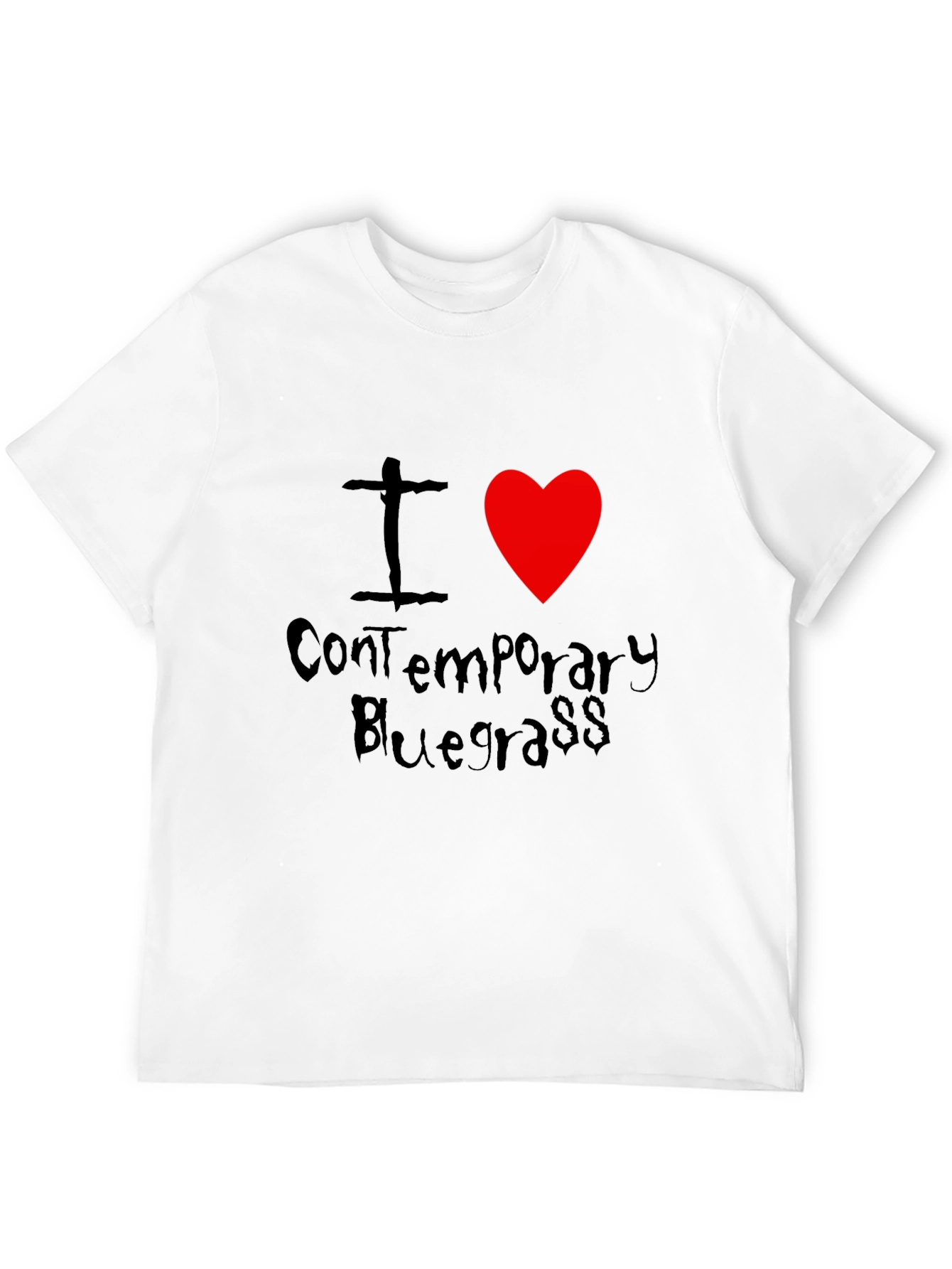 Black I Heart Contemporary Bluegrass Black T-Shirt view 12