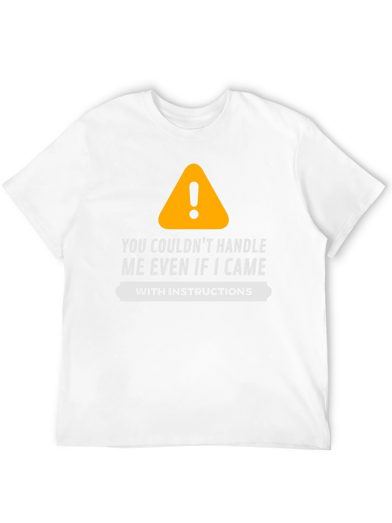 Black Funny Warning Sign Graphic T-Shirt view 12
