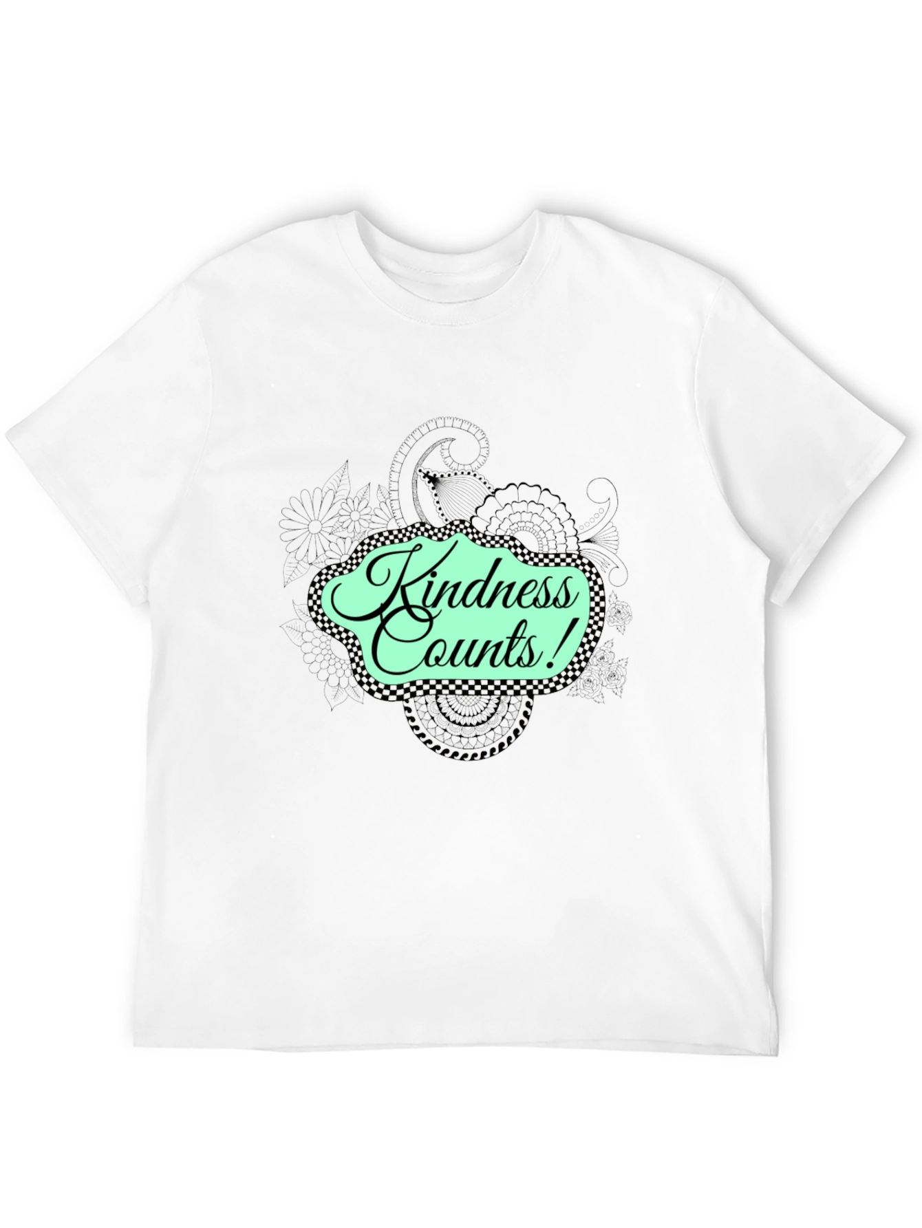 Black Kindness Counts Black Graphic Tee view 12
