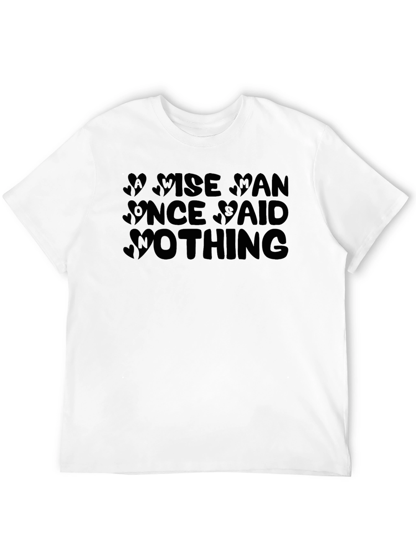 Black Wise Man Said Nothing Graphic Tee - Unisex Cotton Shirt view 12