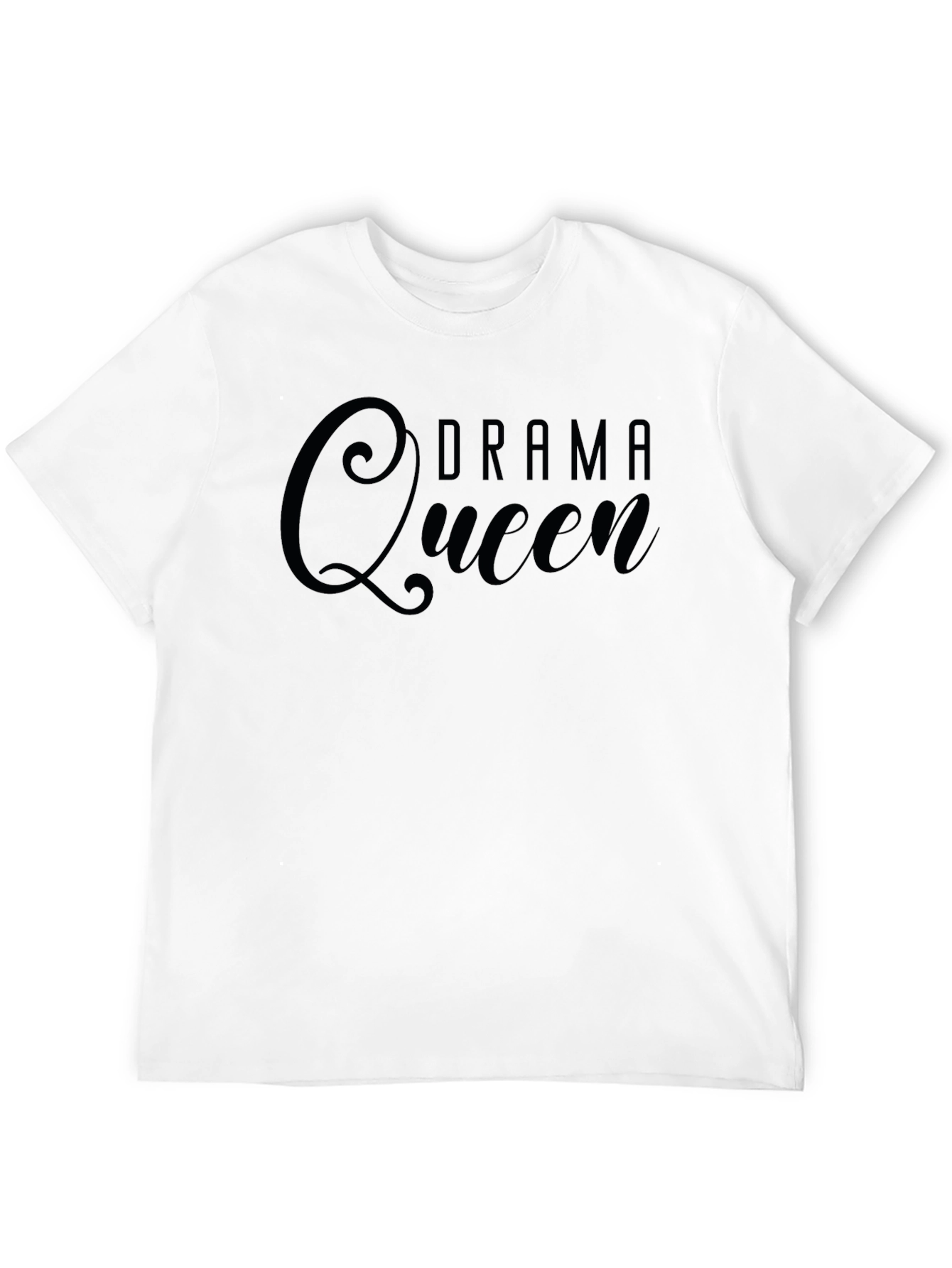 Black Drama Queen Graphic T-Shirt - Unisex Cotton Tee view 12