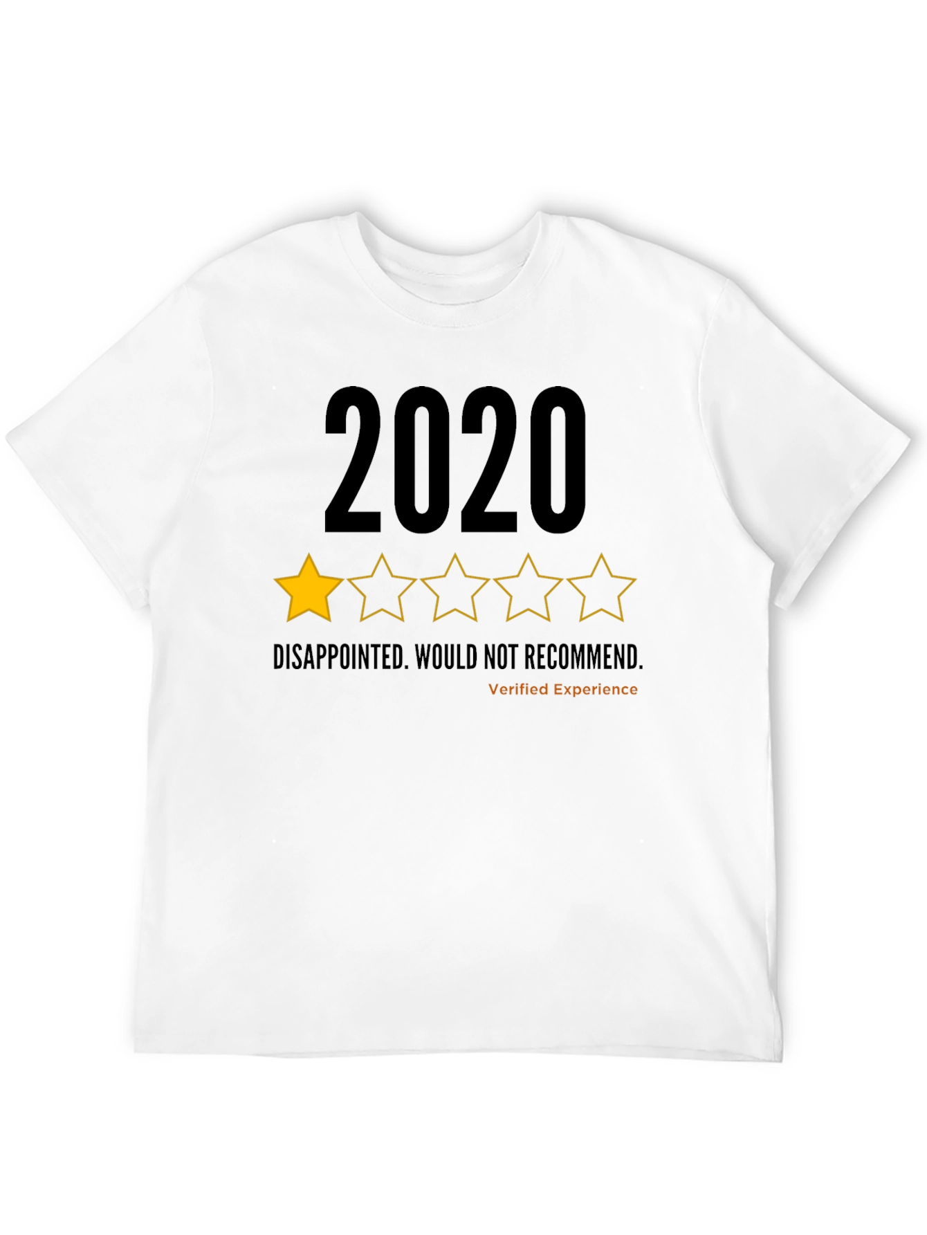 Black 2020 One-Star Review T-Shirt: Disappointed, Not Recommended view 12