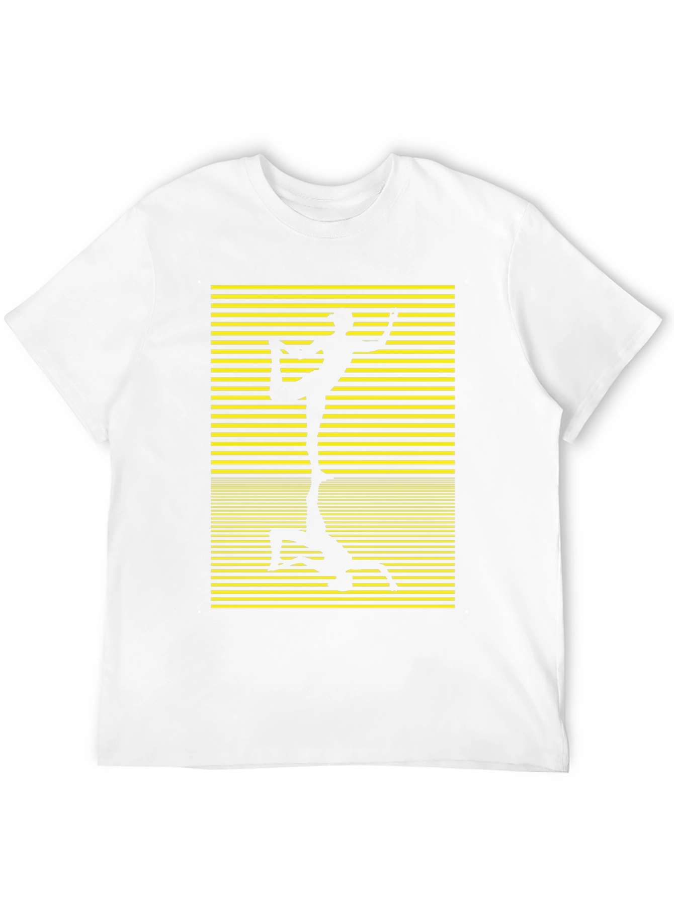 Black Yoga Silhouette Graphic Tee - Black Cotton Blend view 12