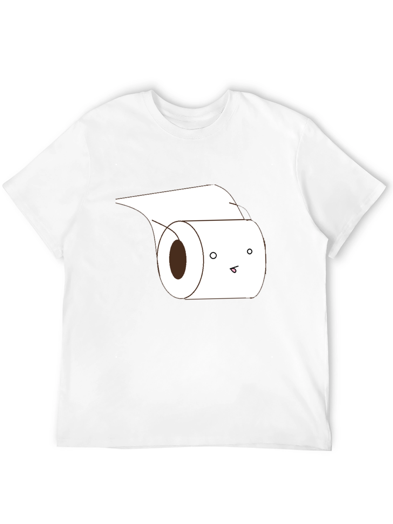 Black Funny Toilet Paper Roll Graphic Tee - Black view 12