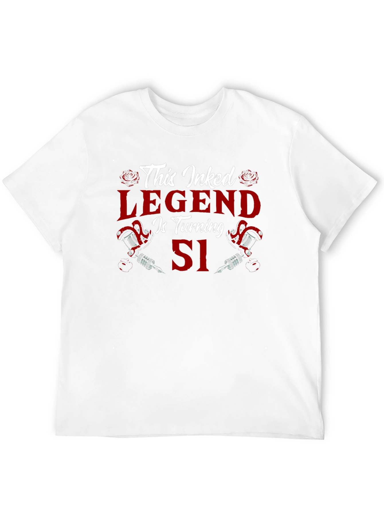 Black Inked Legend 51st Birthday T-Shirt view 12