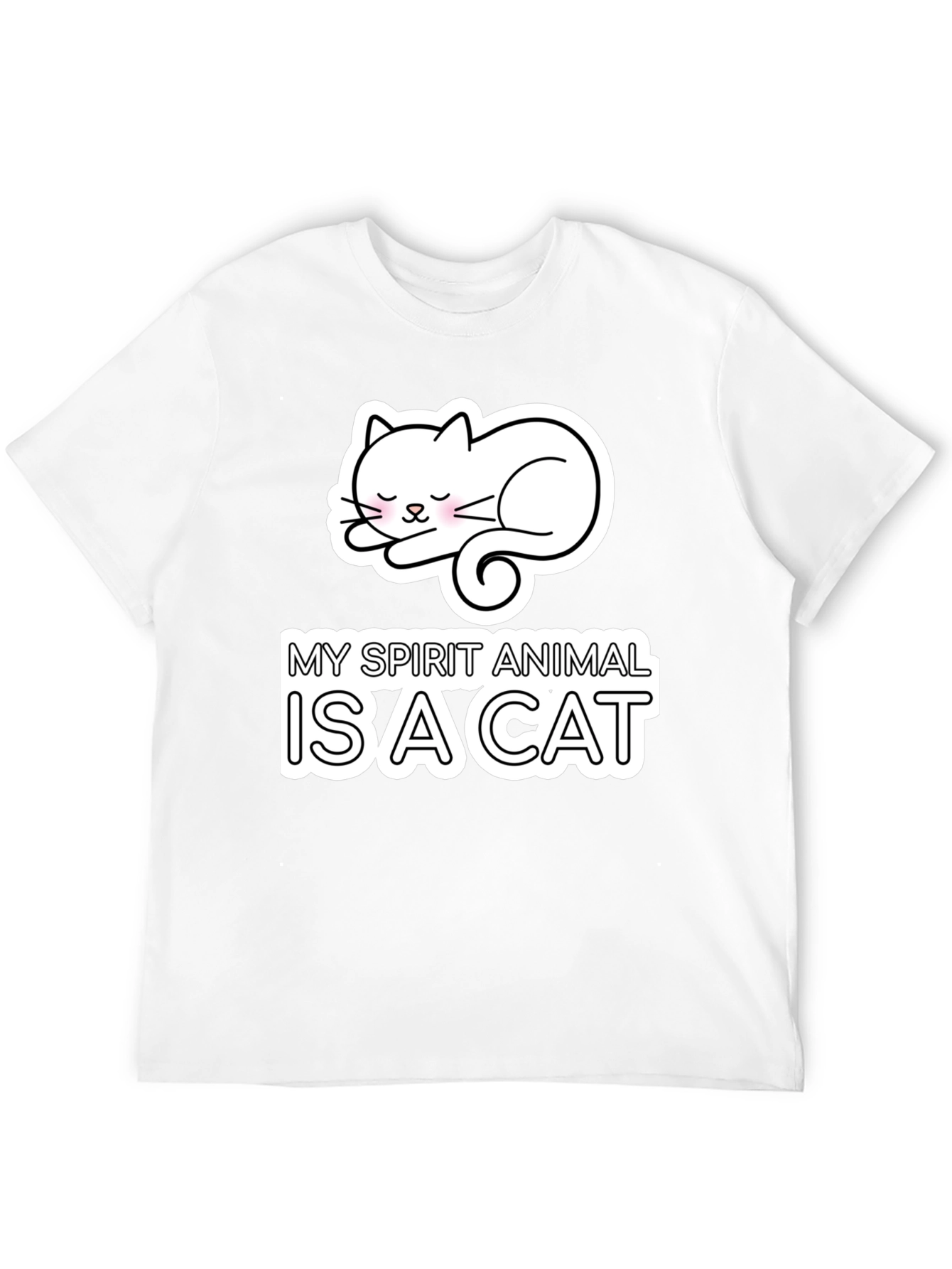 Black My Spirit Animal is a Cat T-Shirt view 12