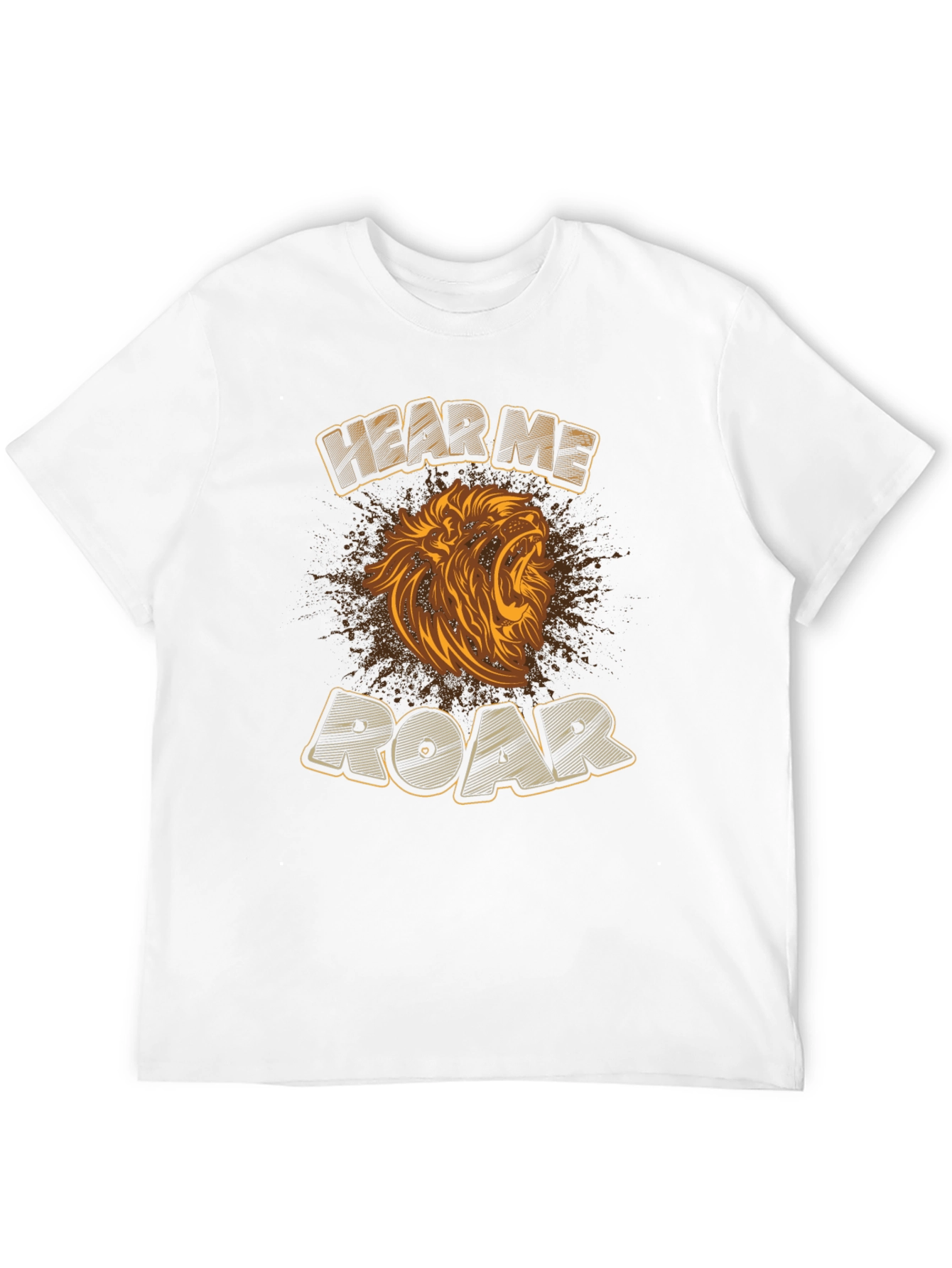 Black Hear Me Roar Lion Graphic T-Shirt view 12